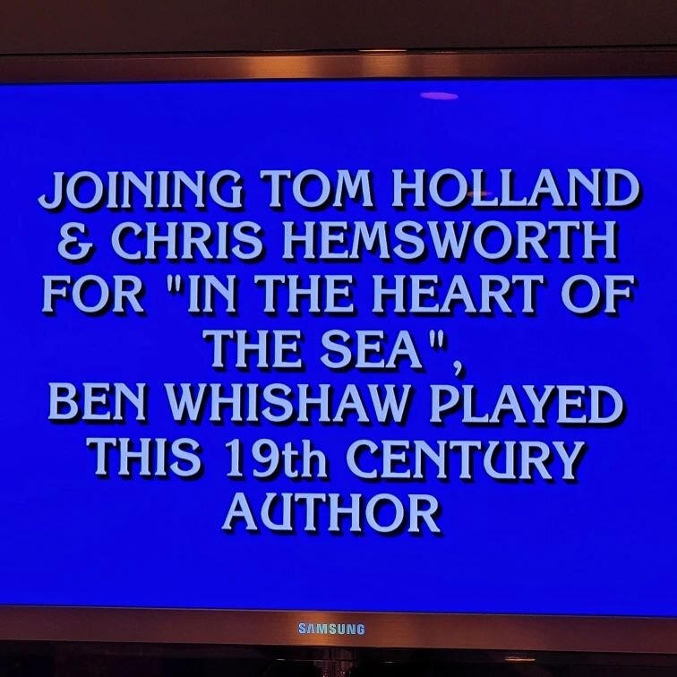 Look what was on Jeopardy tonight.  #intheheartofthesea #jeopardy