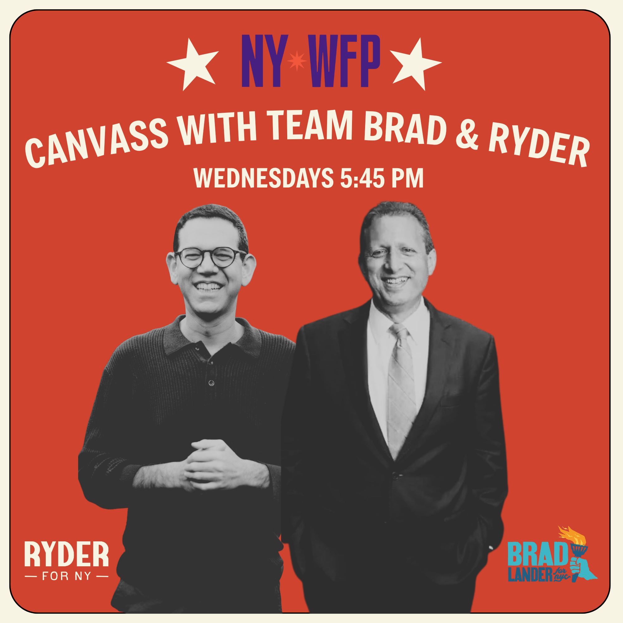 NYWFP Canvassing for Brad Lander, Ryder Kessler, and WFP champions!