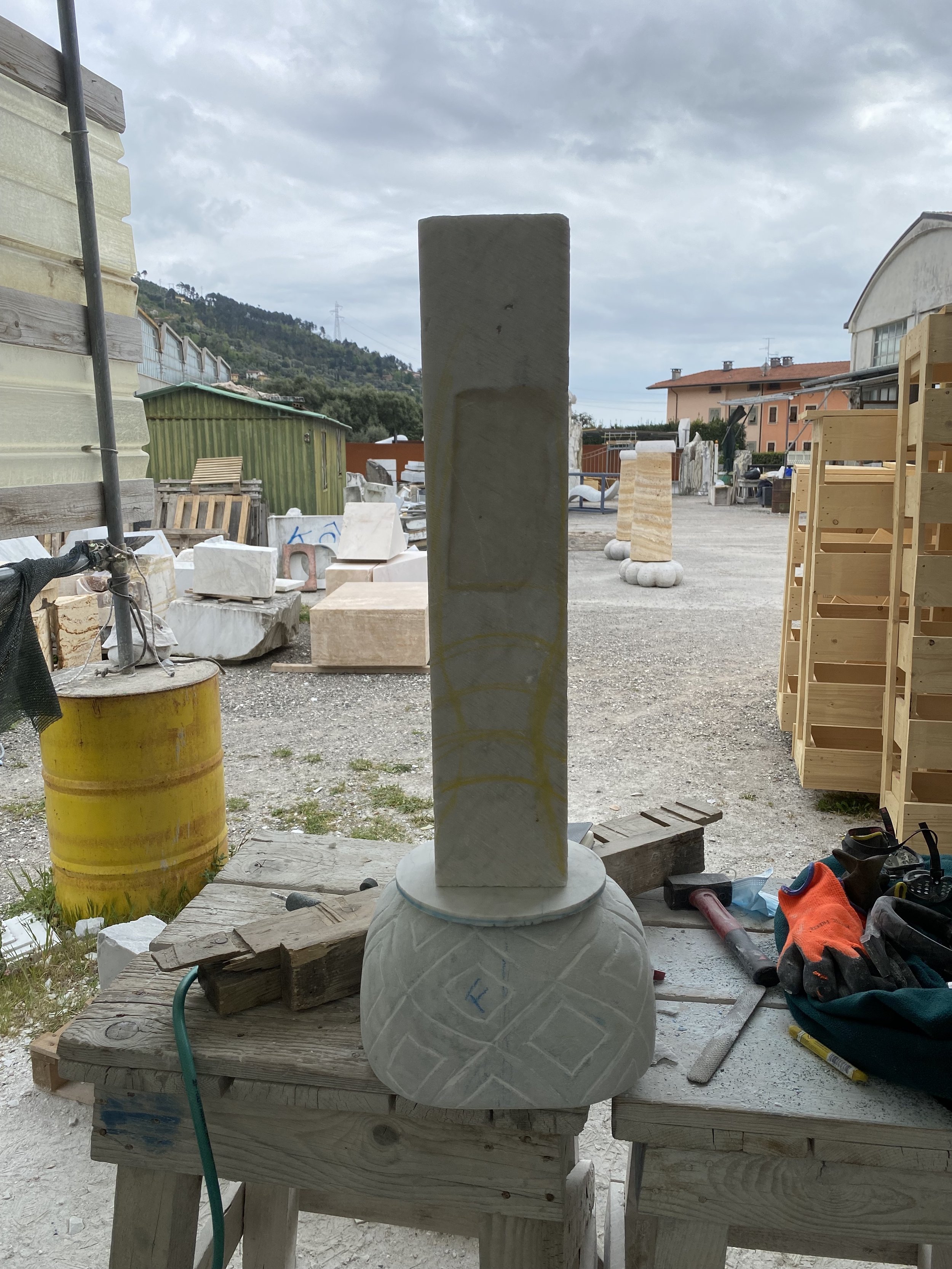 Progress on Olimagio sculpture (2022)