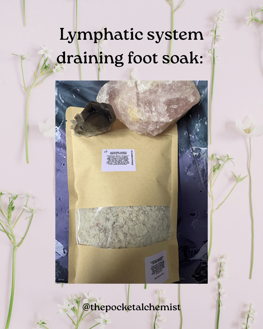 Lymphatic system draining foot soak
