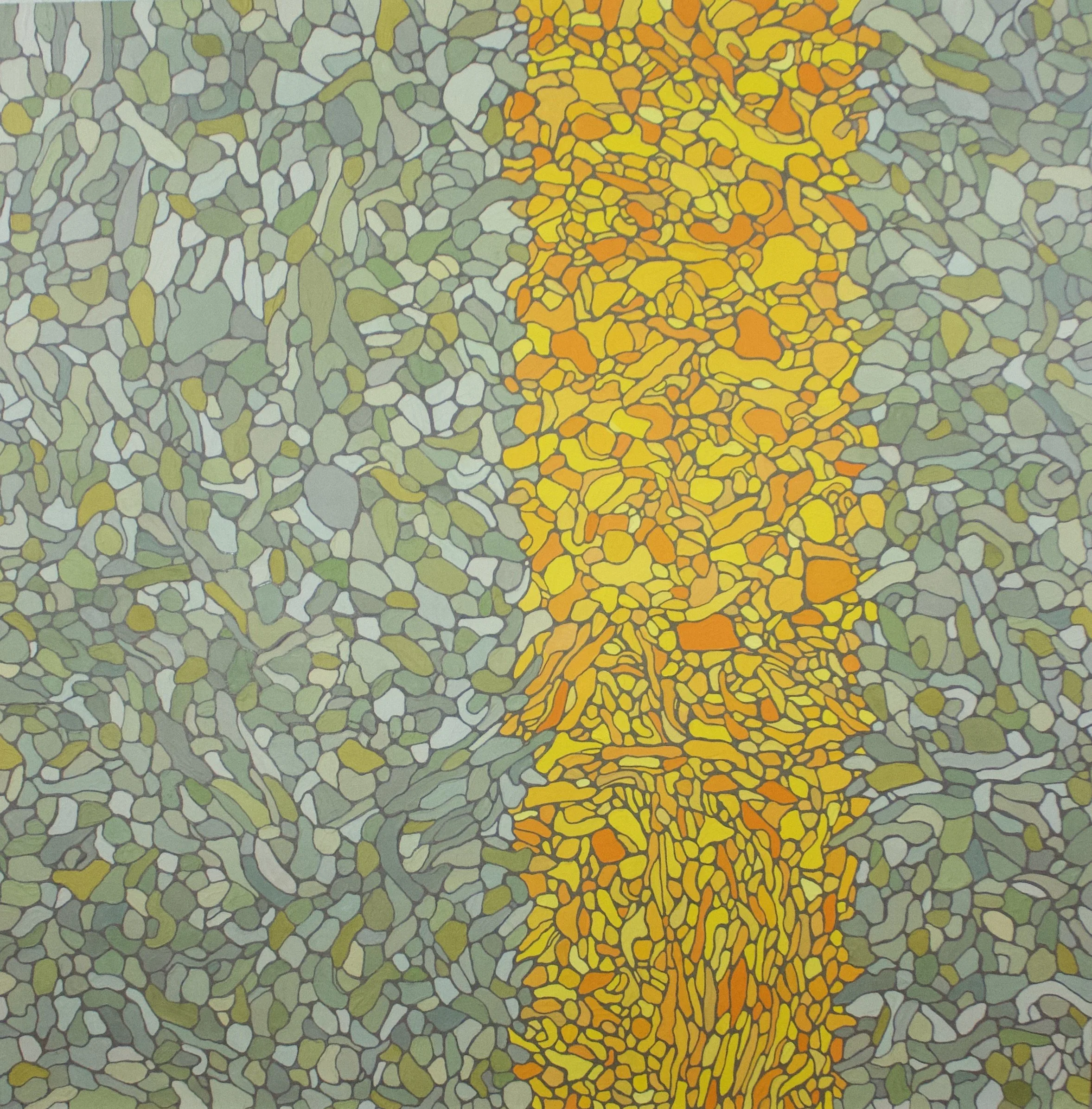 SOLD 
Solar Alignment, 2021 • 
24" x 24" • 
Gouache and acrylic on birch • 
