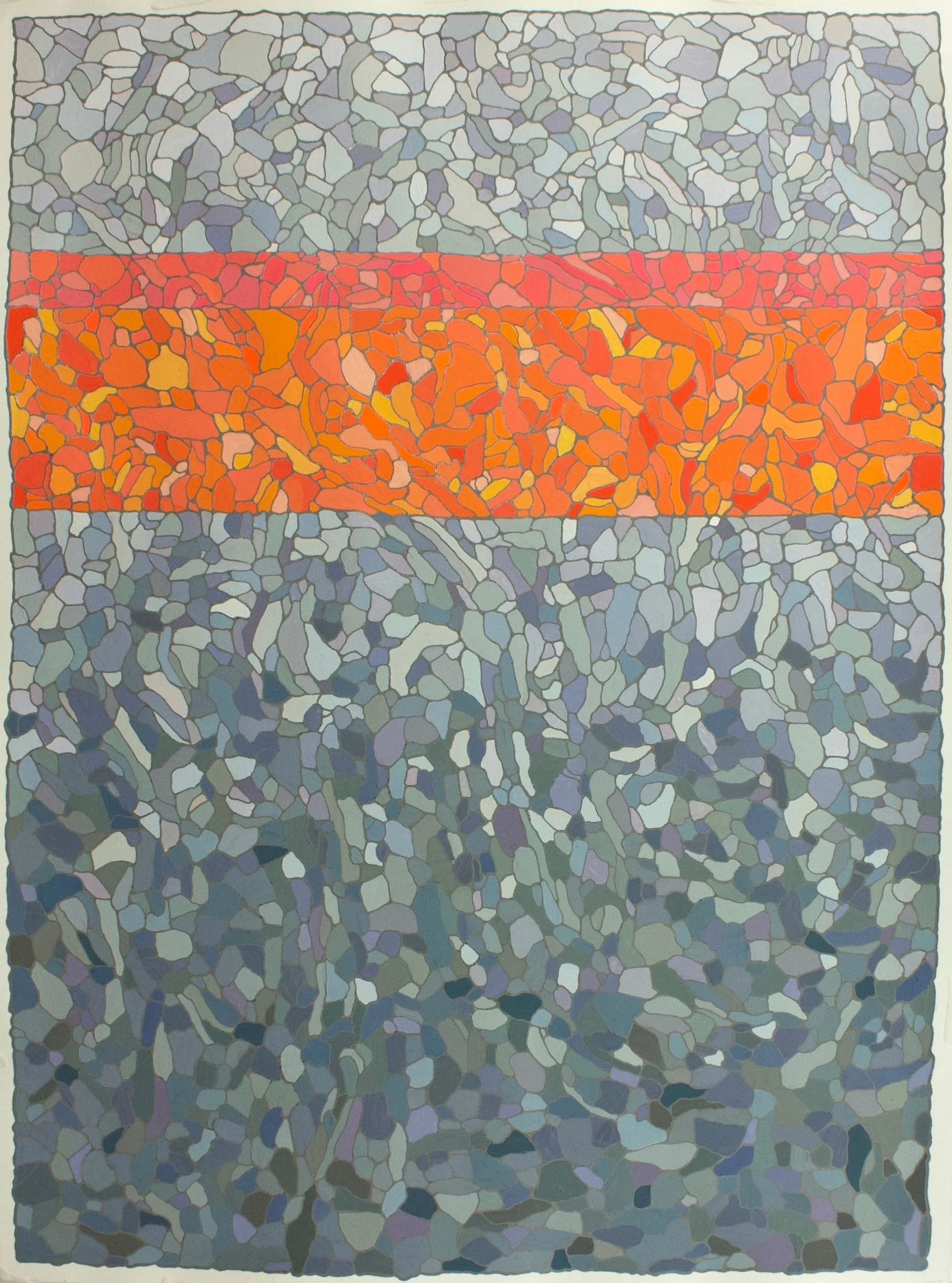 SOLD • Lambent Stack, 2021 • 
30" x 22" 
Gouache and acrylic on paper