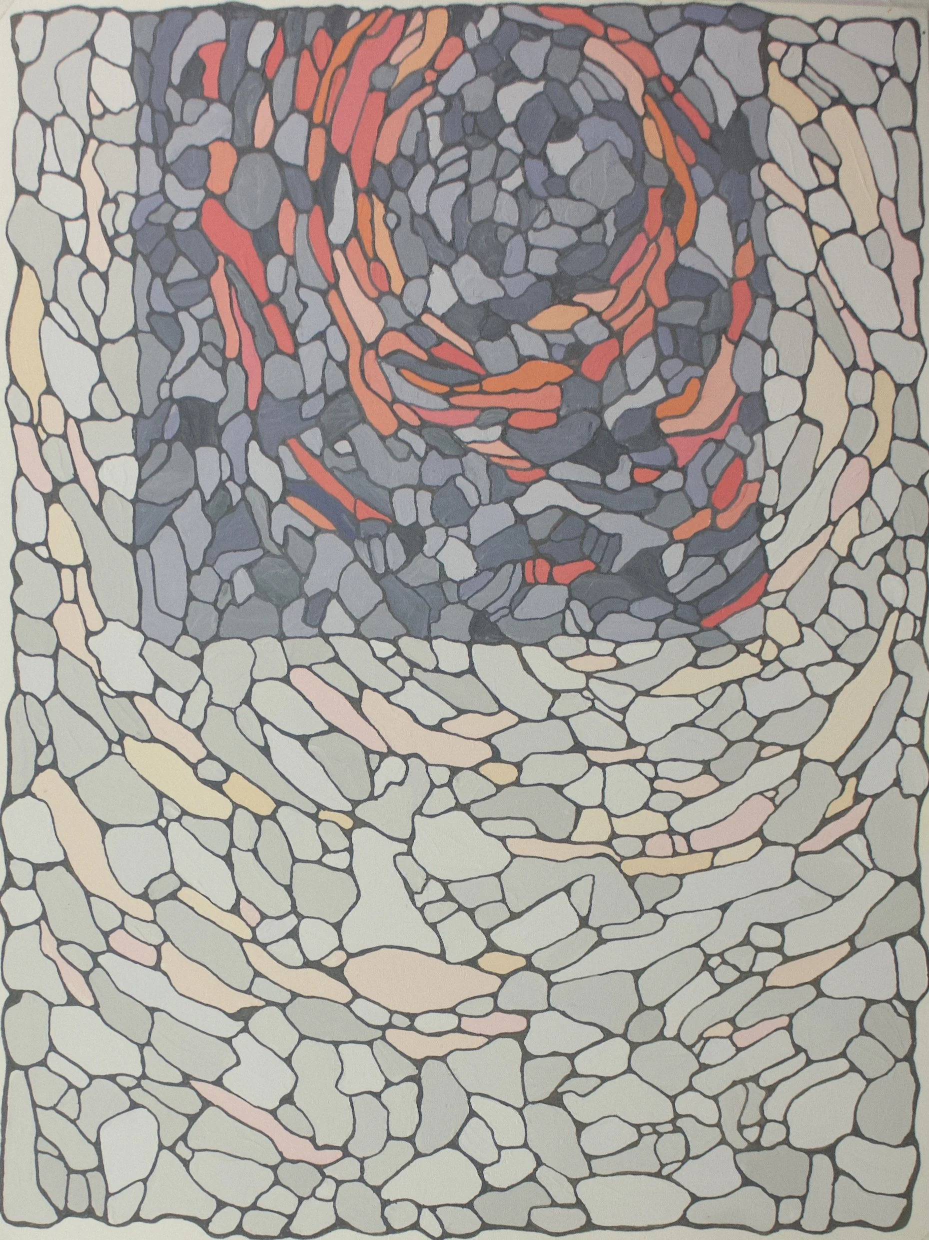 Shadow Eddy, 2021 • 
15.5" x 12" • 
Gouache and acrylic on paper • 
$500