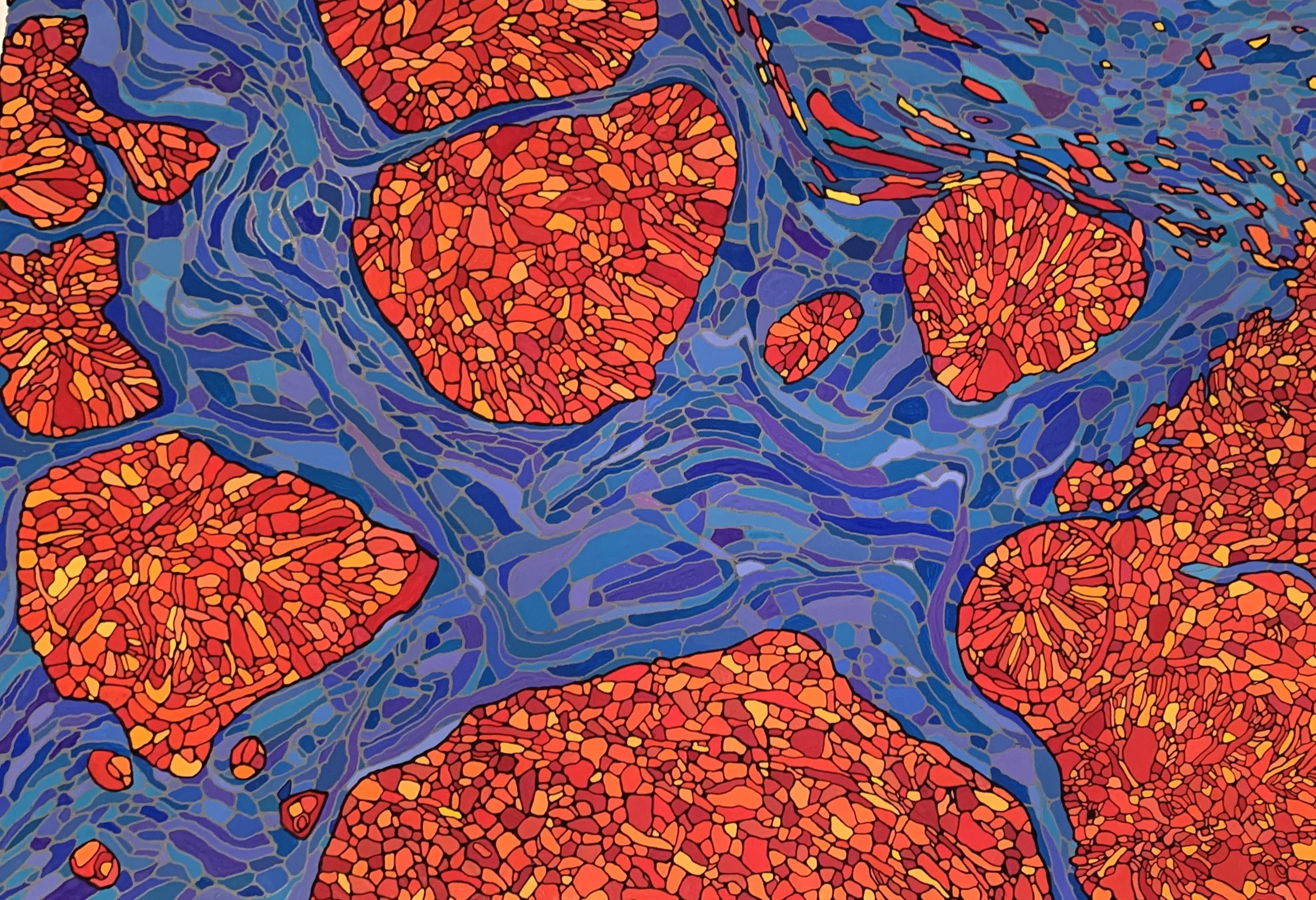 Maneuvers, 2021 • 
27.5" x 20" • 
Gouache and acrylic on paper • 
$1300