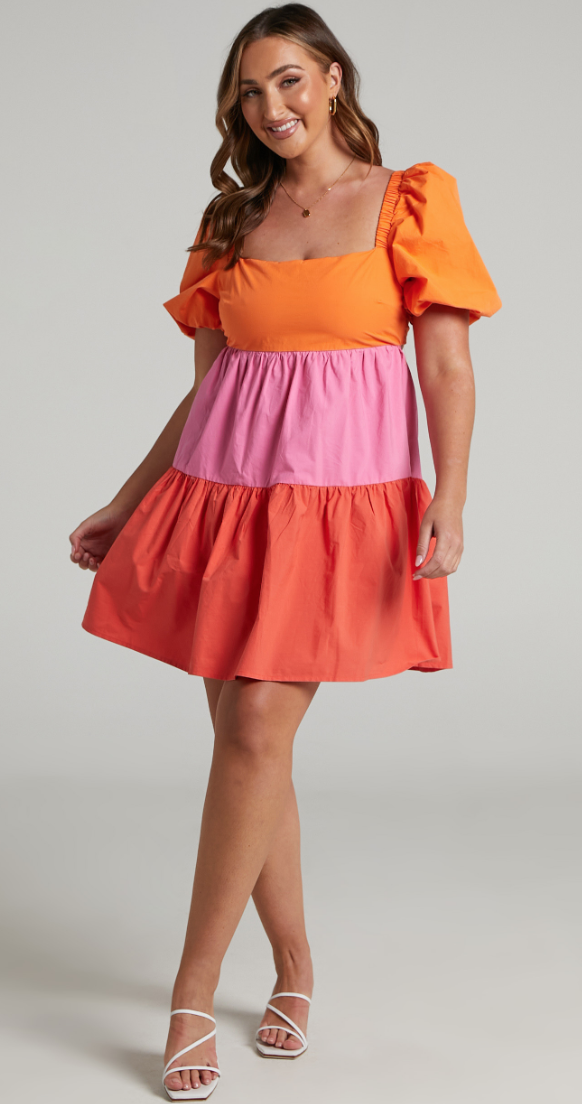 Showpo Color Block Mini Dress
