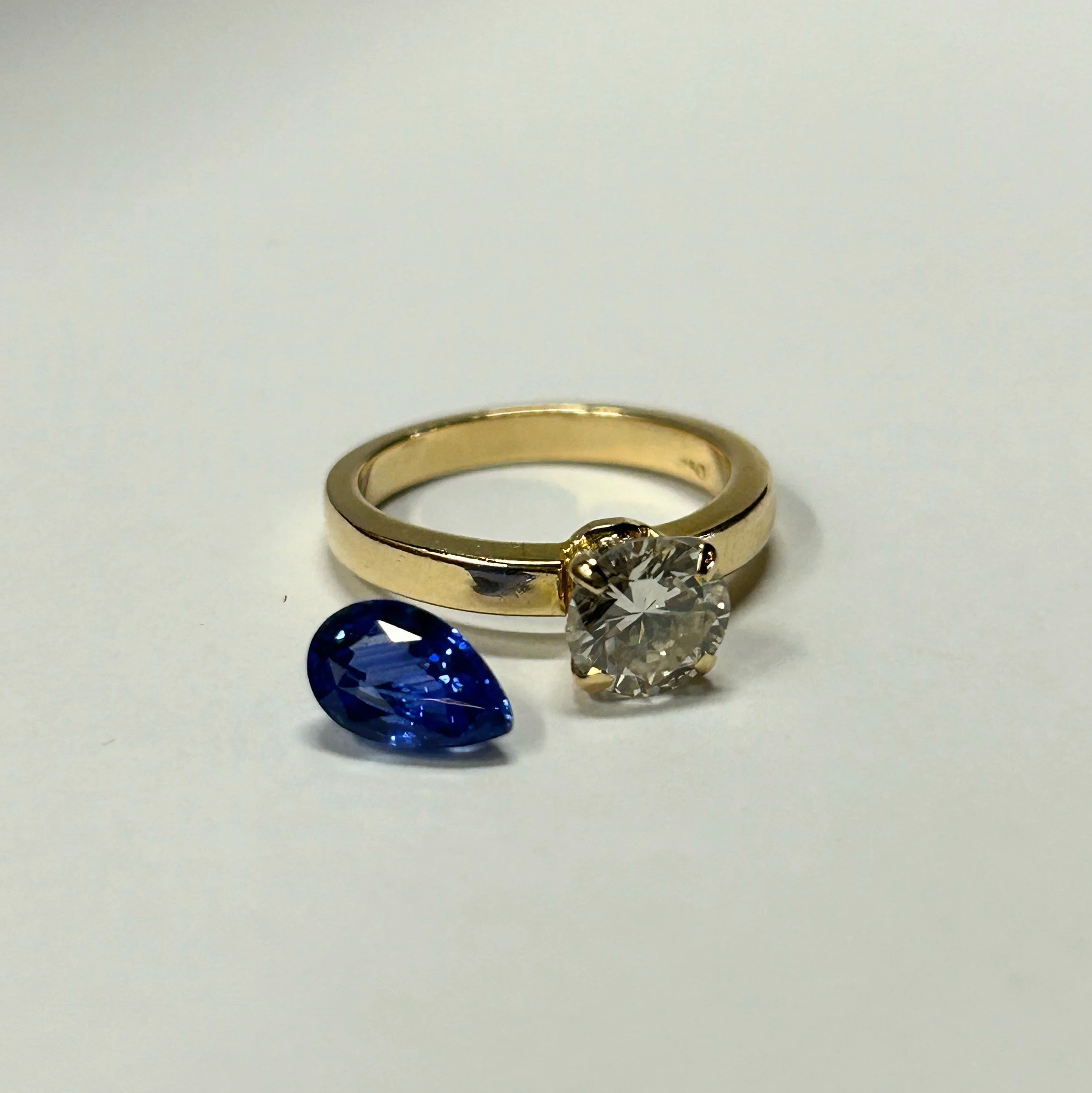Engagement ring redesign before photo