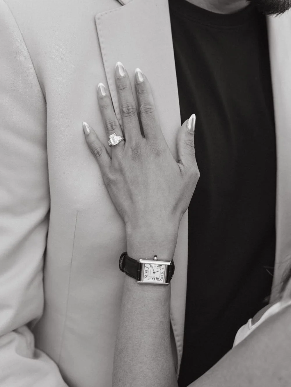 Congratulations to the newly engaged Bonnie &amp; Reece 🥂

Reece wanted a big and beautiful emerald cut diamond for Bonnie. He also wanted a their birthstones set inside the band for a hidden personal touch (you can see these gems in the video attac