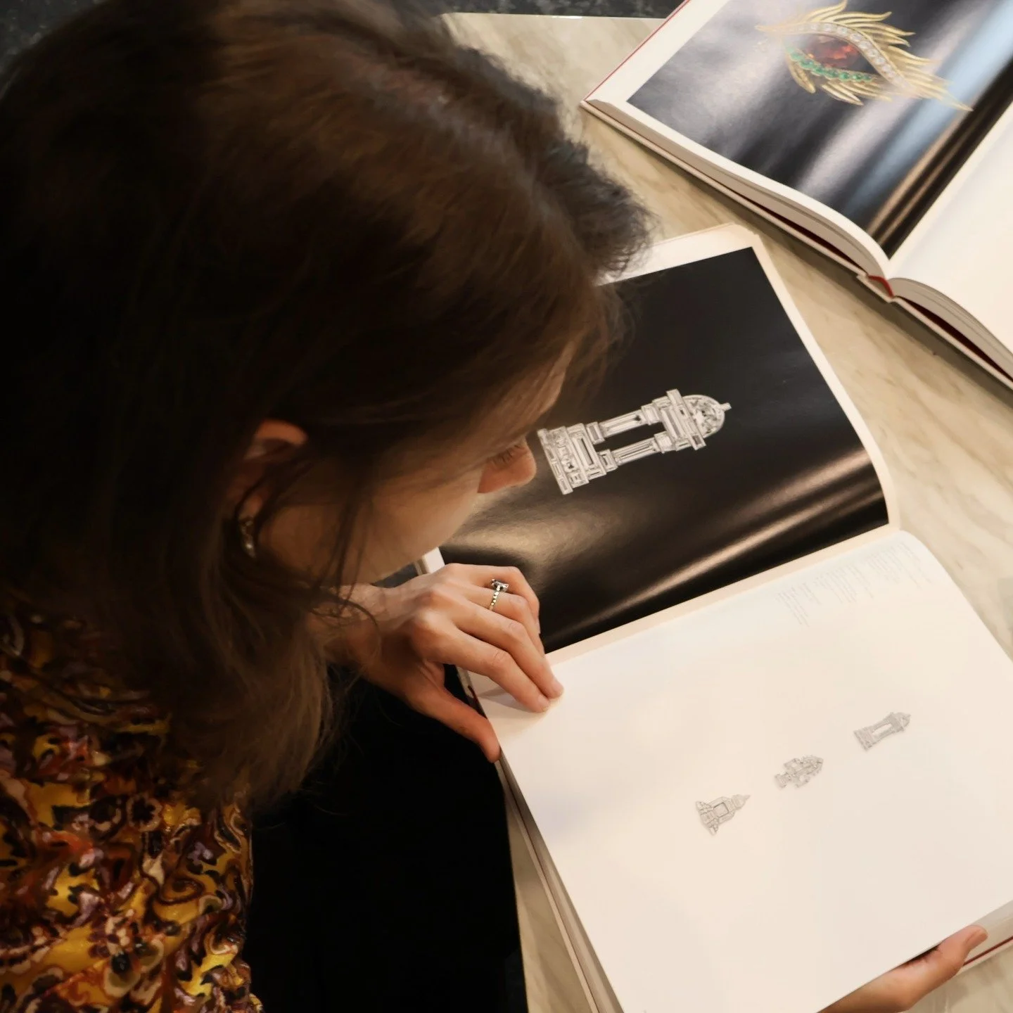 A moment of downtime captured by my husband 📸

The book I am reading is the Cartier Collection Vol 1&amp;2 - There is always something new to learn when studying great jewellery designers from the past!

Cartier are one of my favourite jewellery hou