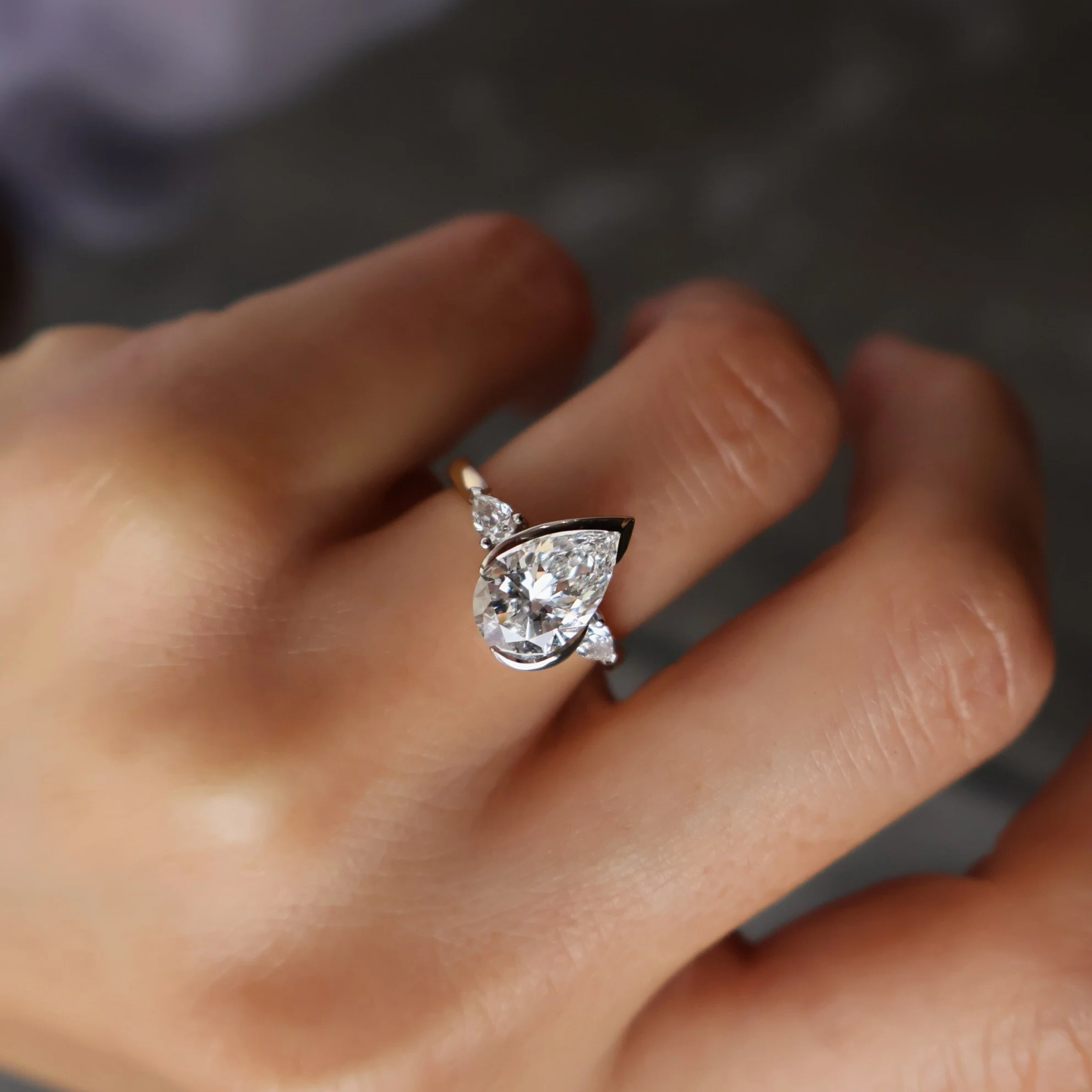 Unique engagement ring setting style