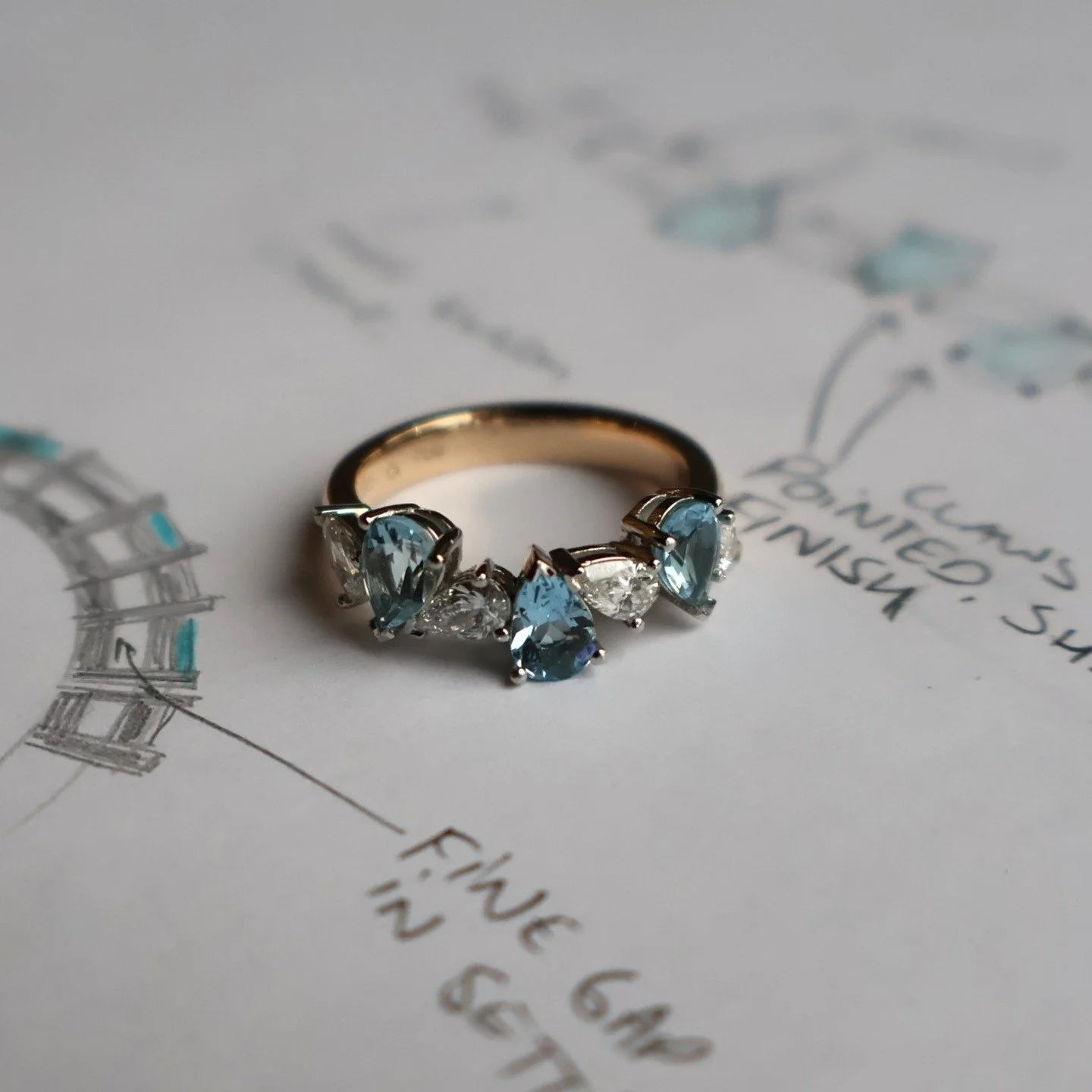 This ring was designed and made specially for Jen.

Jen wanted a ring that symbolised the unique relationship she shared with her mum, who sadly passed away recently.

🩵🤍Aquamarine and diamond are Jen&rsquo;s and her mum&rsquo;s birthstones. Jen al