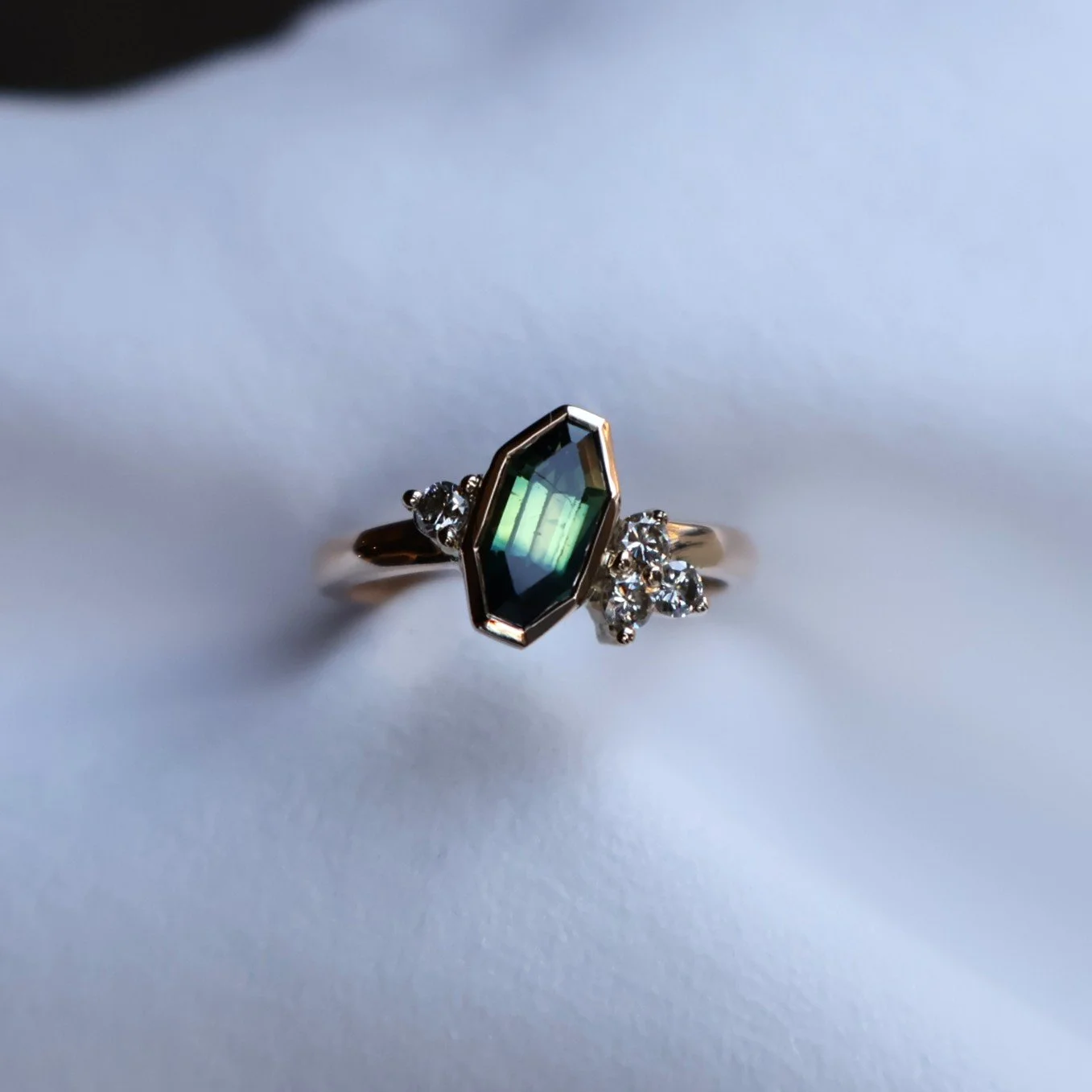 Sapphire ring remodel after