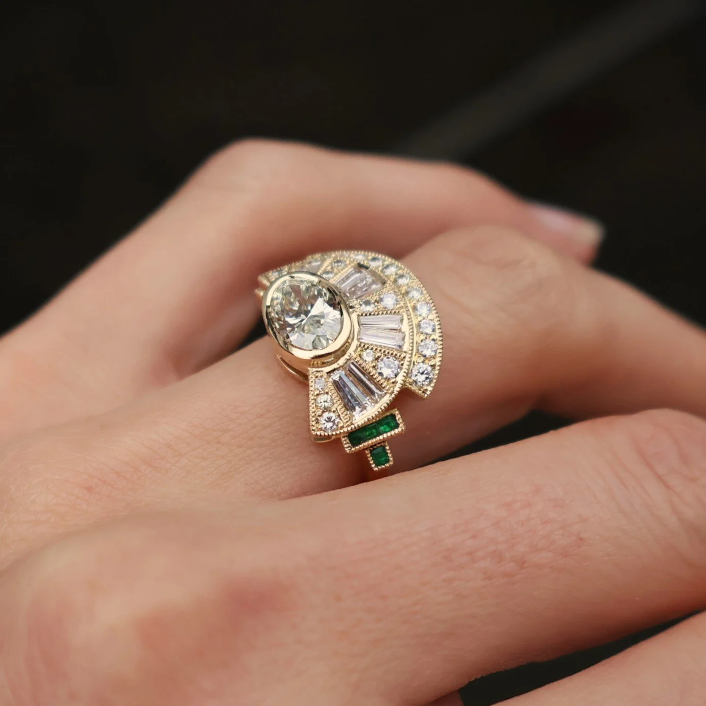 Art deco ring remodel