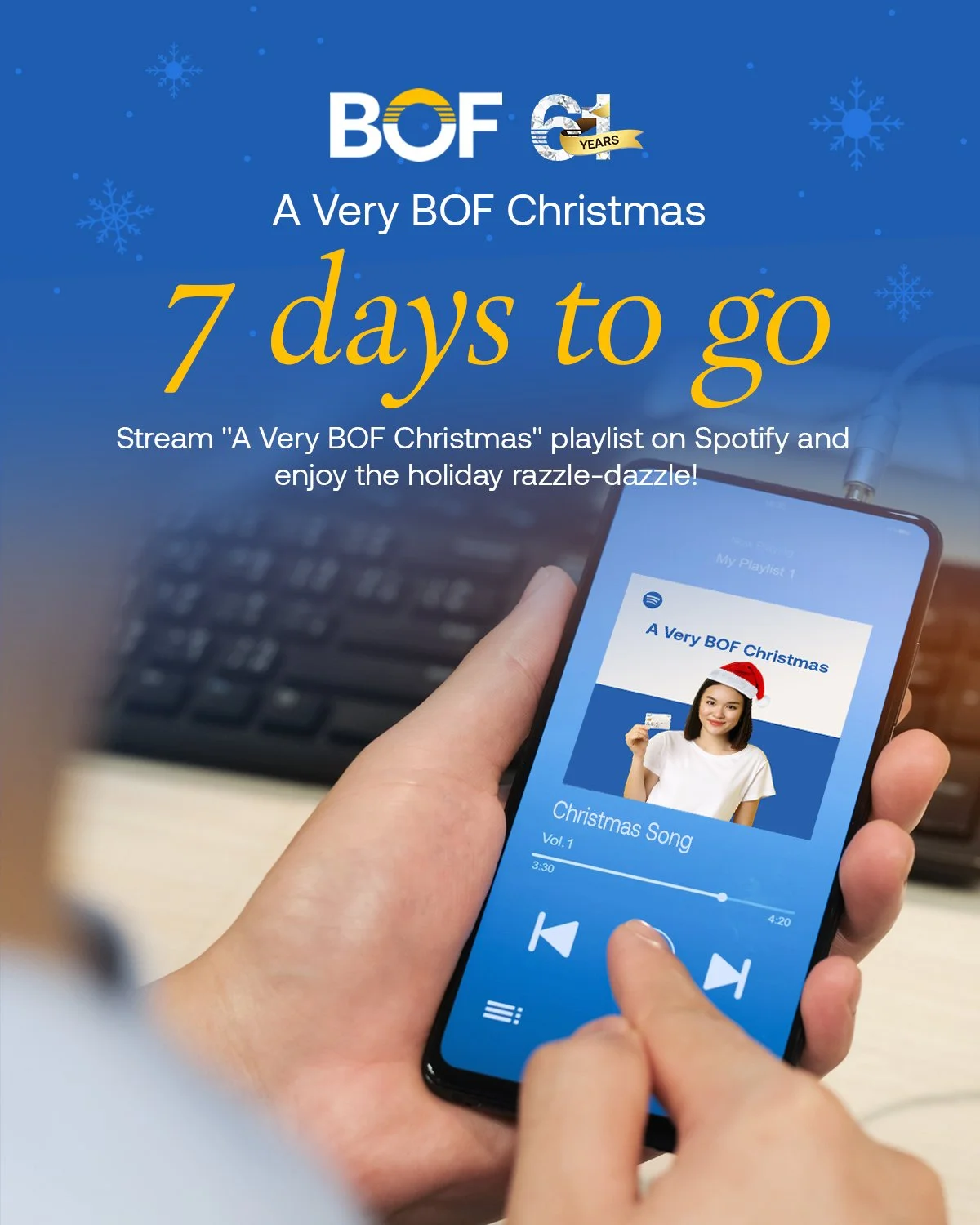 Check out this Spotify Christmas playlist we've curated just for you and play your way to merry savings.

Link to the playlist: https://bit.ly/4oTmYHC

Just like your favorite holiday tunes, BOF Easy Savings can help you keep things on track. It's sm