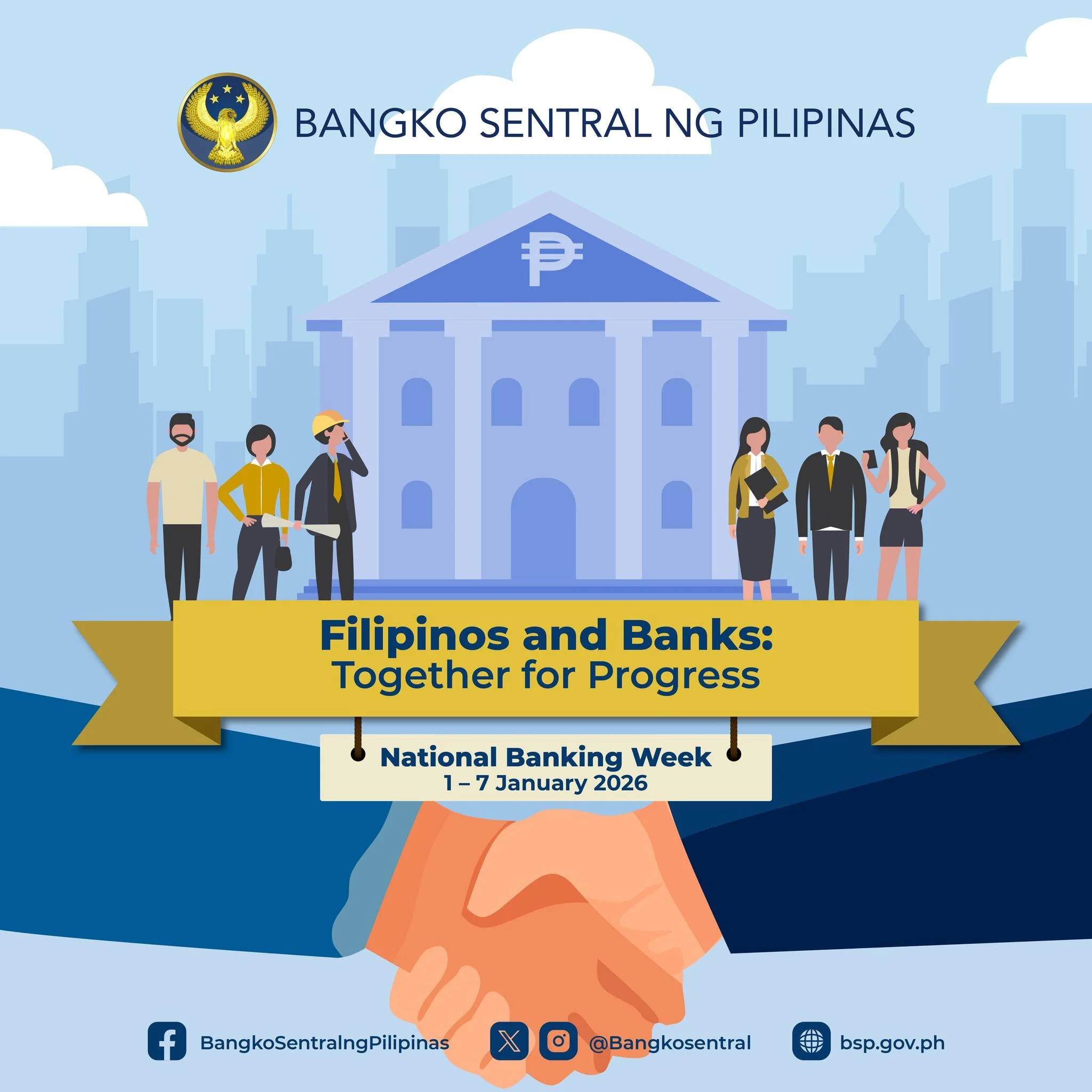 BOF, Inc. (A Rural Bank) is one with the Bangko Sentral ng Pilipinas (BSP) in celebrating the National Banking Week from January 1 to 7, 2026, with the theme "Filipinos and Banks: Together for Progress".

https://bof.com.ph

#BOF #NationalB