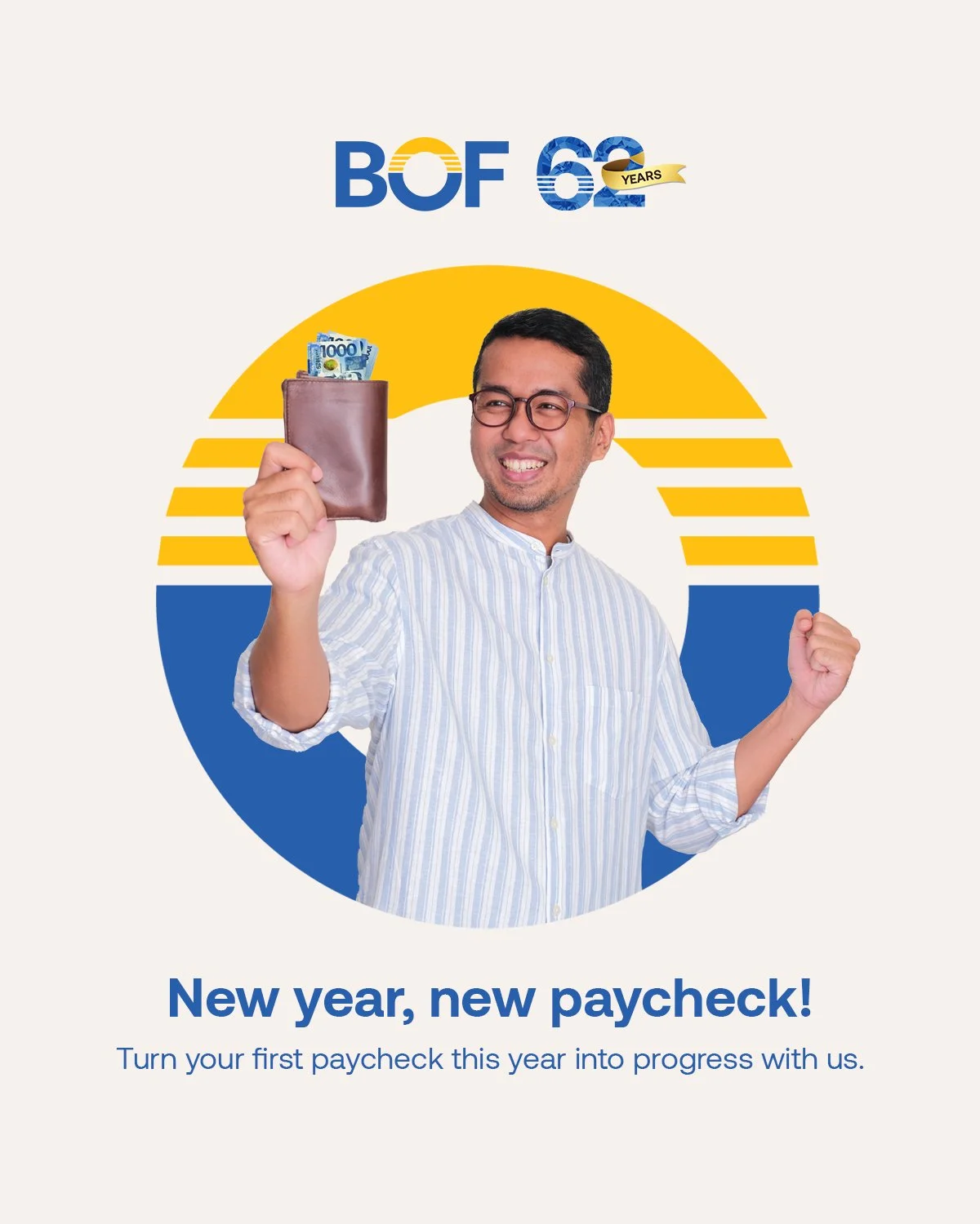 First sweldo of the year! This #ThriftyThursday, start to save, grow, and make your first paycheck of 2026 work for you.

https://bof.com.ph/passbook-accounts

#BOF

BOF, Inc. (A Rural Bank) is regulated by the Bangko Sentral ng Pilipinas (www.bsp.go