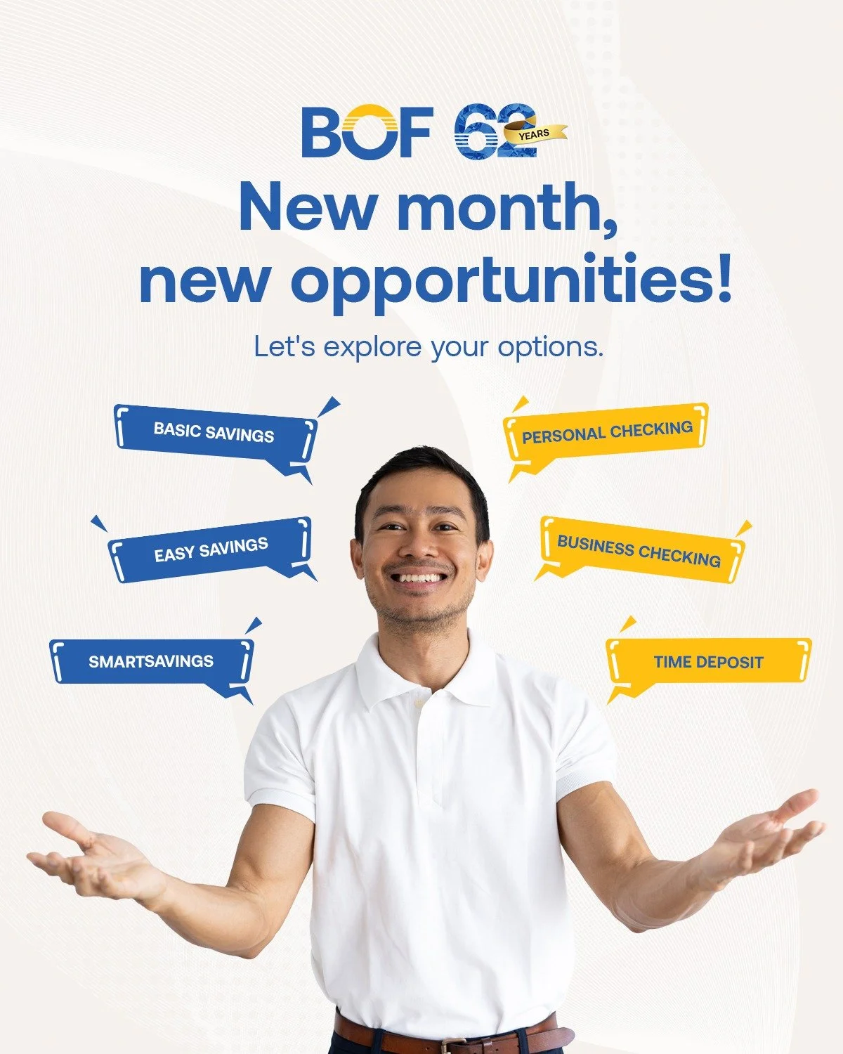 Drop by and say hello! Your next great experience is closer than you think, explore your options today.

Visit your nearest branch and see what&rsquo;s waiting!

https://bof.com.ph/branches

#BOF

BOF, Inc. (A Rural Bank) is regulated by the Bangko S
