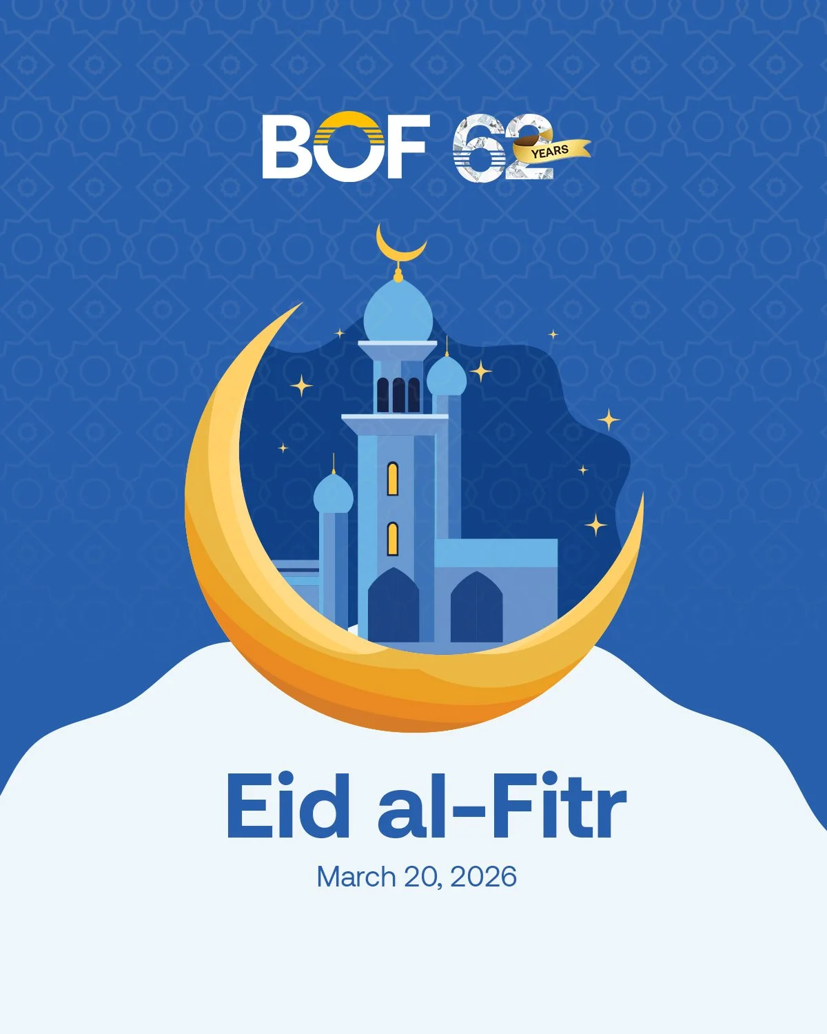 As we welcome the first day of Shawwal, we celebrate the spirit of gratitude, humility, and sincere effort. May the lessons of Ramadan guide our hearts, and may this special day bring peace, joy, and blessings to you and your loved ones.

https://bof