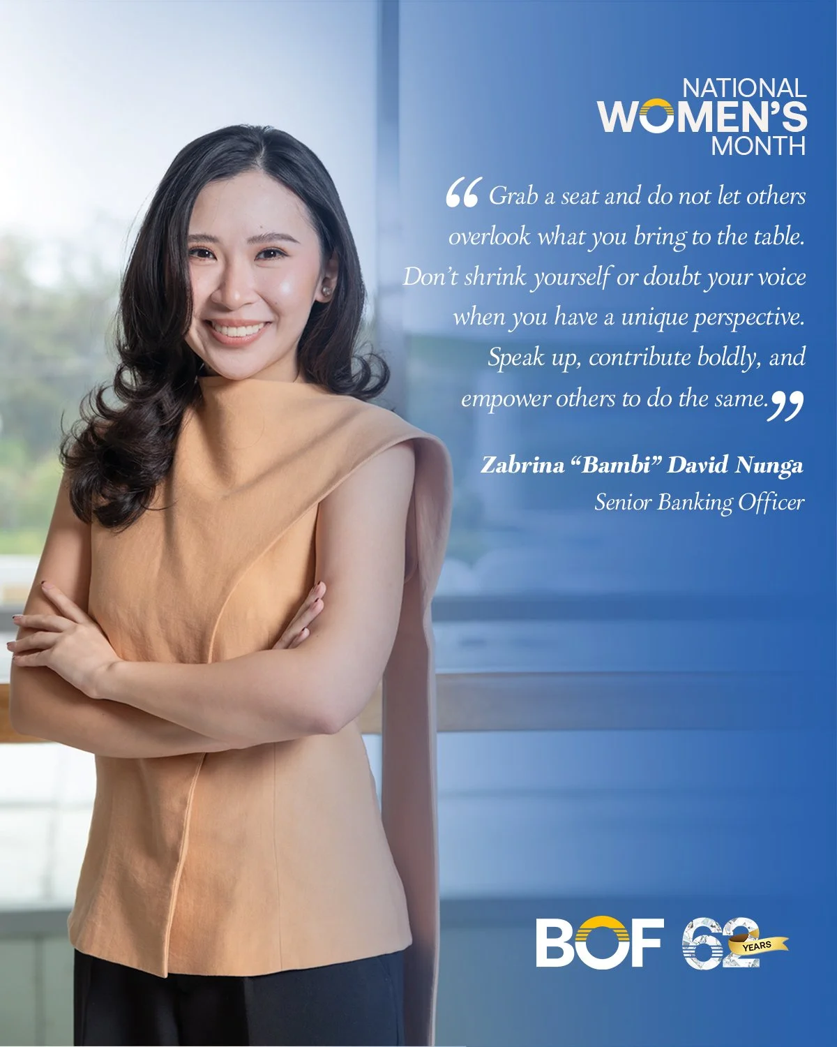 In an industry where experience is often measured in decades, some women shape their future with sharp vision. 

At 28, Zabrina &ldquo;Bambi&rdquo; David Nunga represents a new generation of leaders. She has built her reputation through merit, discip