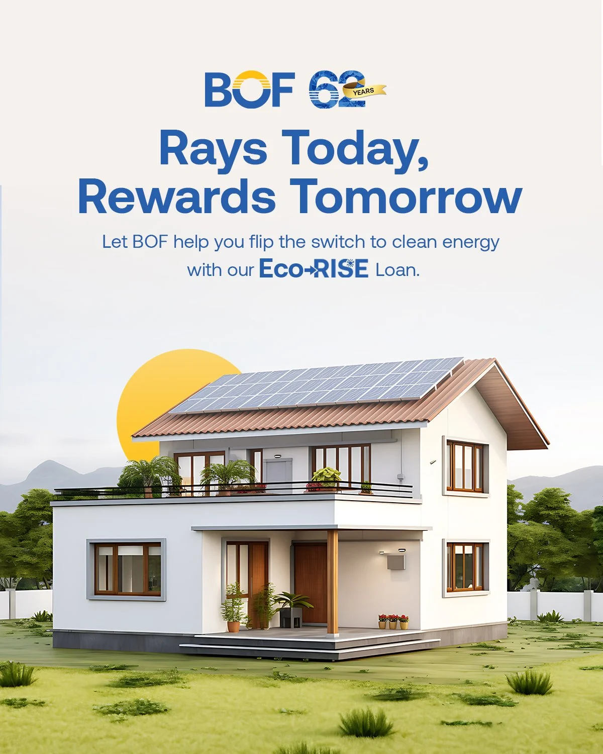 Take a step toward a greener lifestyle. BOF Eco-RISE Loan turns sunlight into savings, making clean energy simple and accessible.

Ask us how: +63 917 850 8552 and  lending@bof.com.ph or visit https://www.bof.com.ph/loans 

#BOF

BOF, Inc. (A Rural B