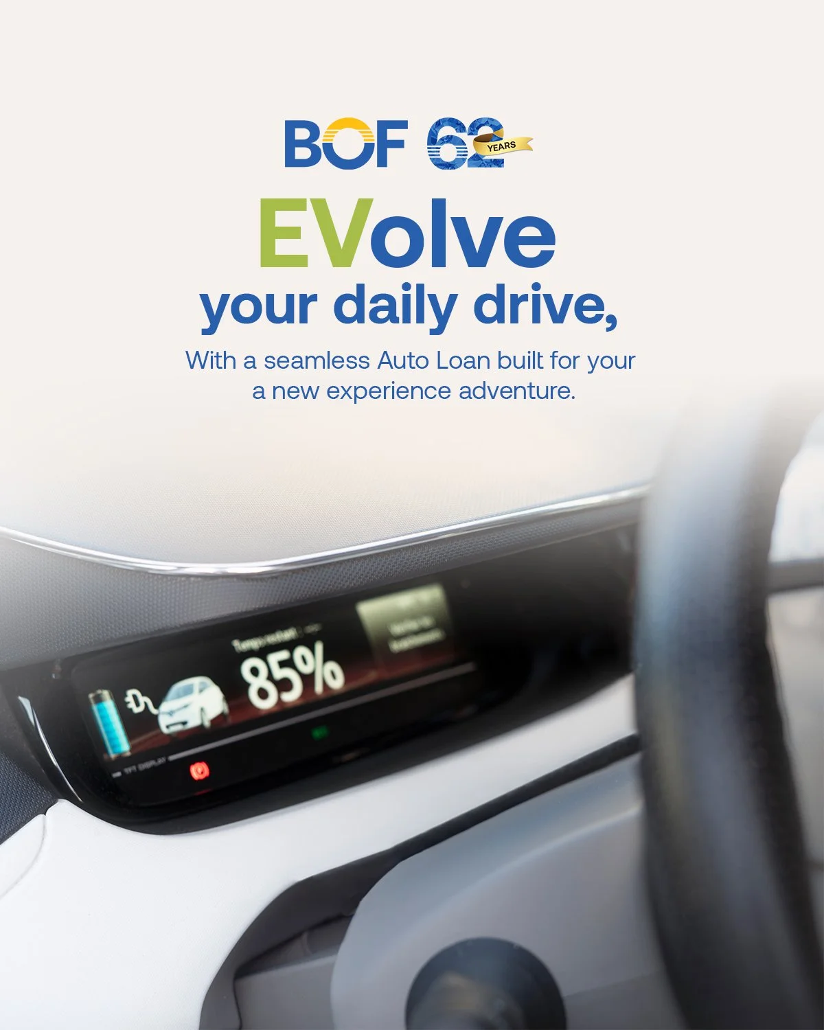 EVolve your lifestyle with an electric vehicle that reflects your modern ambition. We provide the simple, stress-free financing you need to power your future today.

https://bof.com.ph/loans 

#BOF

BOF, Inc. (A Rural Bank) is regulated by the Bangko