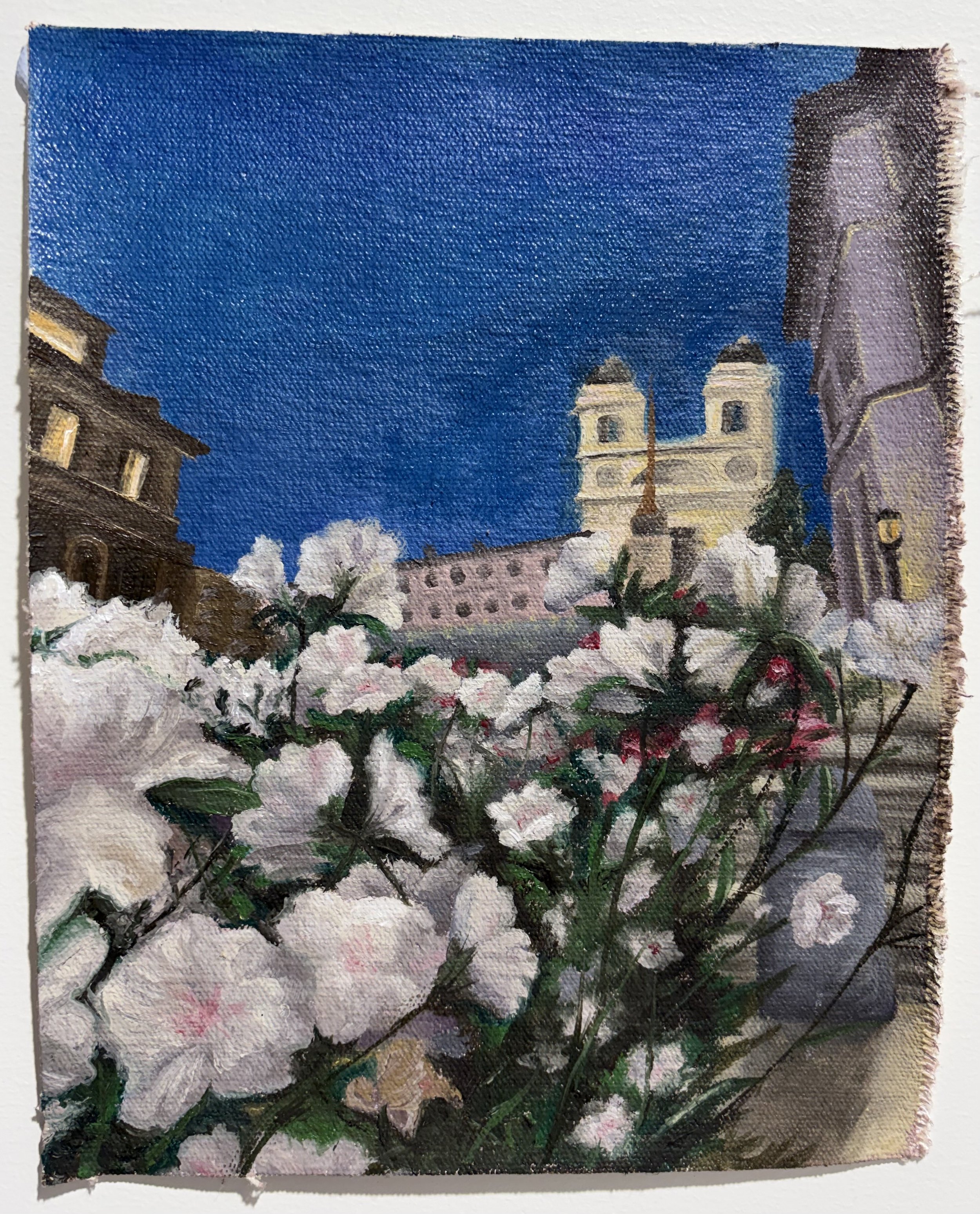 ‘Piazza di Spagna’ oil paint on canvas, 25 by20cm, July 2026