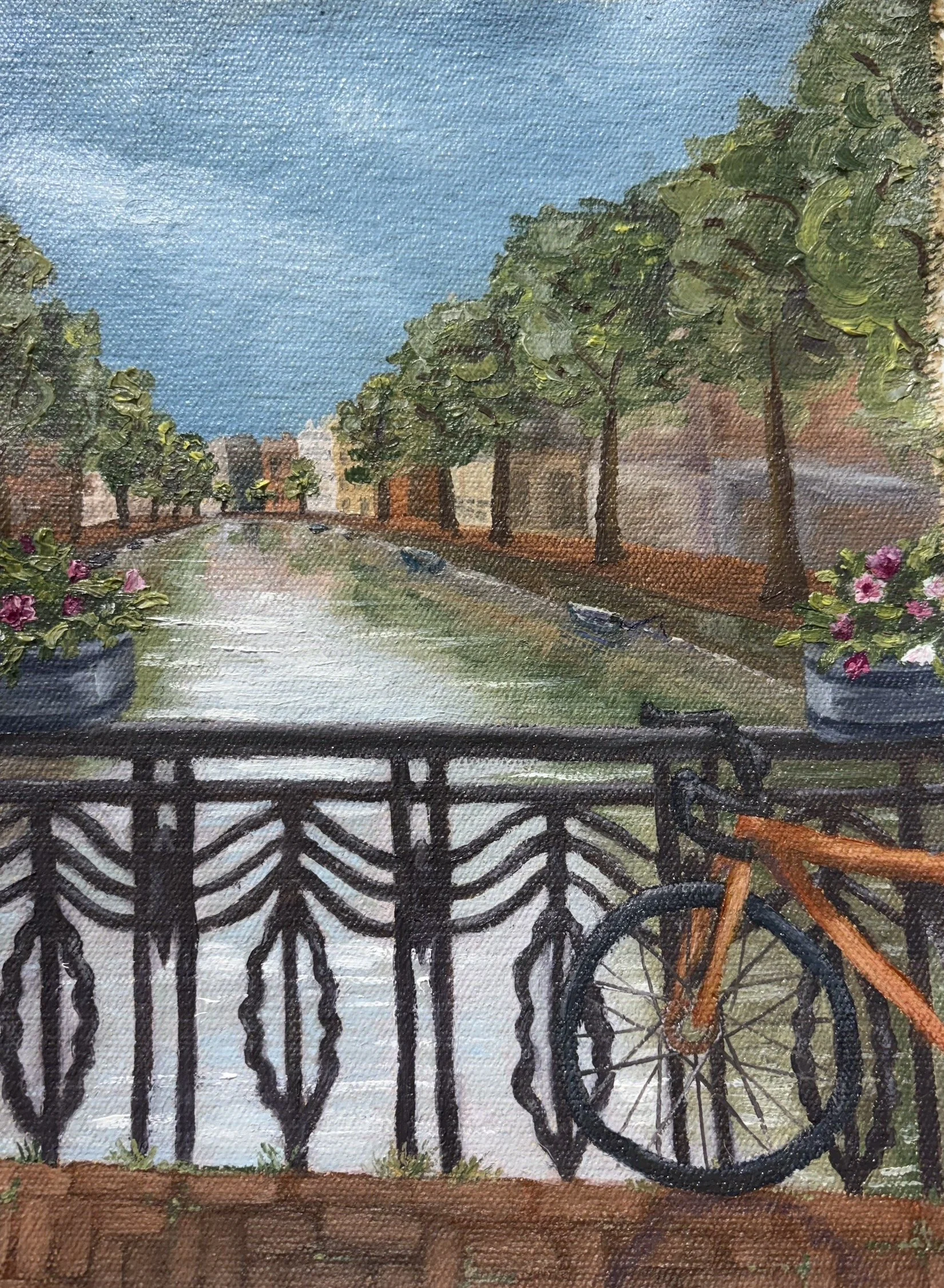 ‘Herengracht Canal Amsterdam’ oil paint on canvas, 25 by 20cm, June 2026