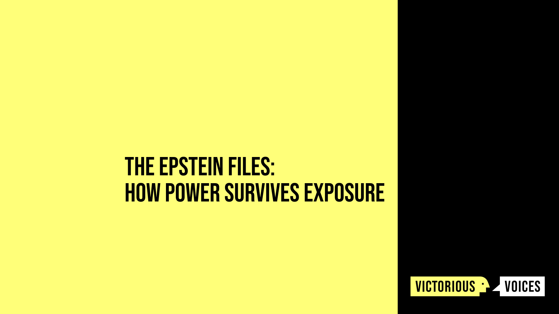 The Epstein Files: How Power Survives Exposure