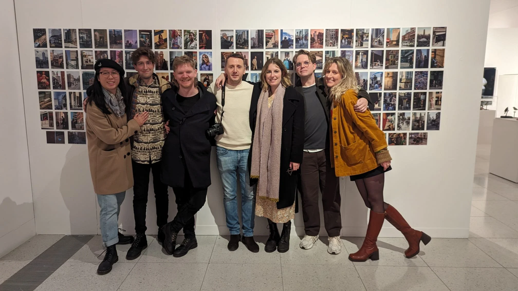 Lee Cooper and friends at the opening of the Places Nowhere photography exhibition.