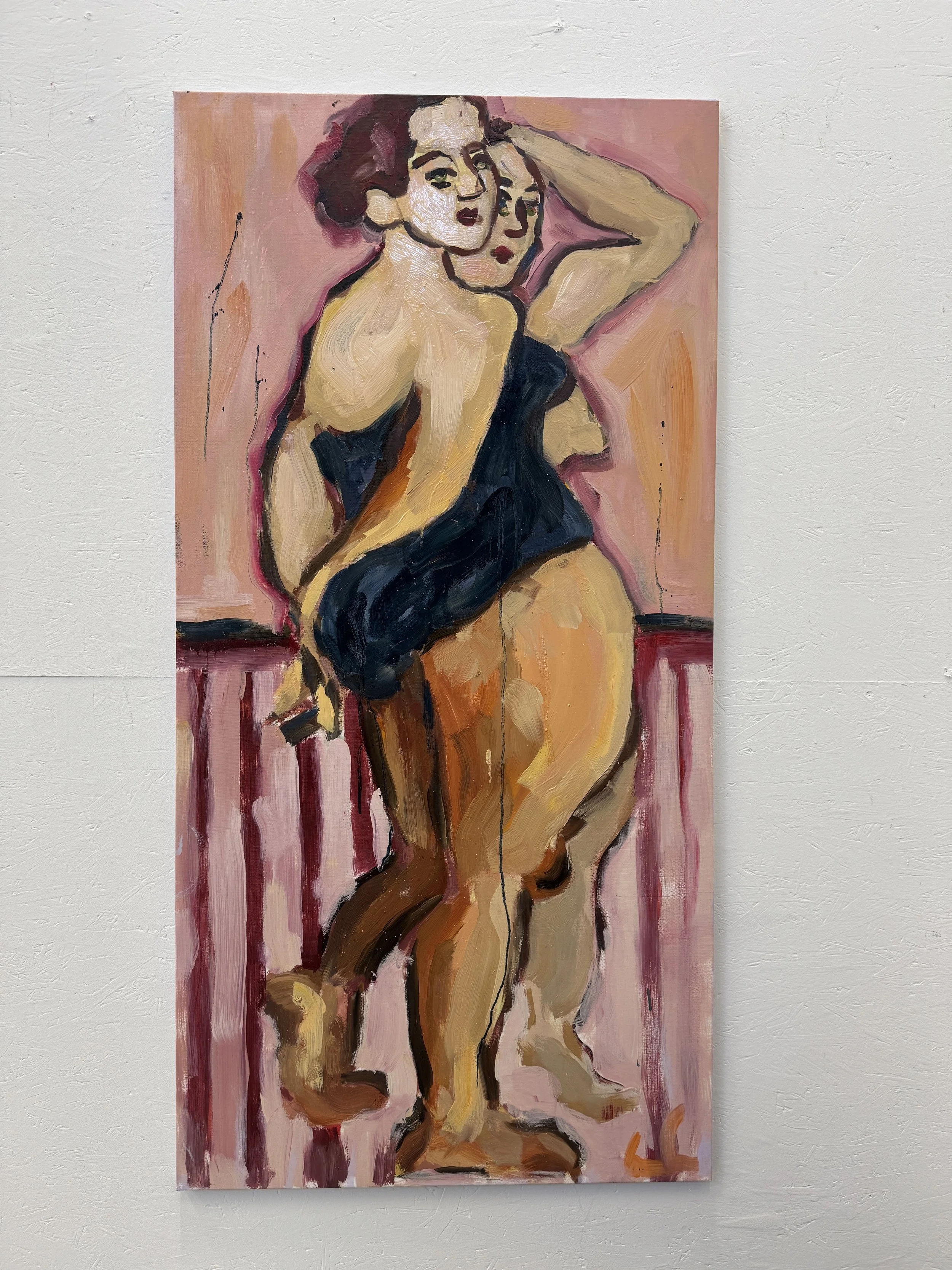 Giorgia Cerchiara - Pink and Red Stripe Women, 2025