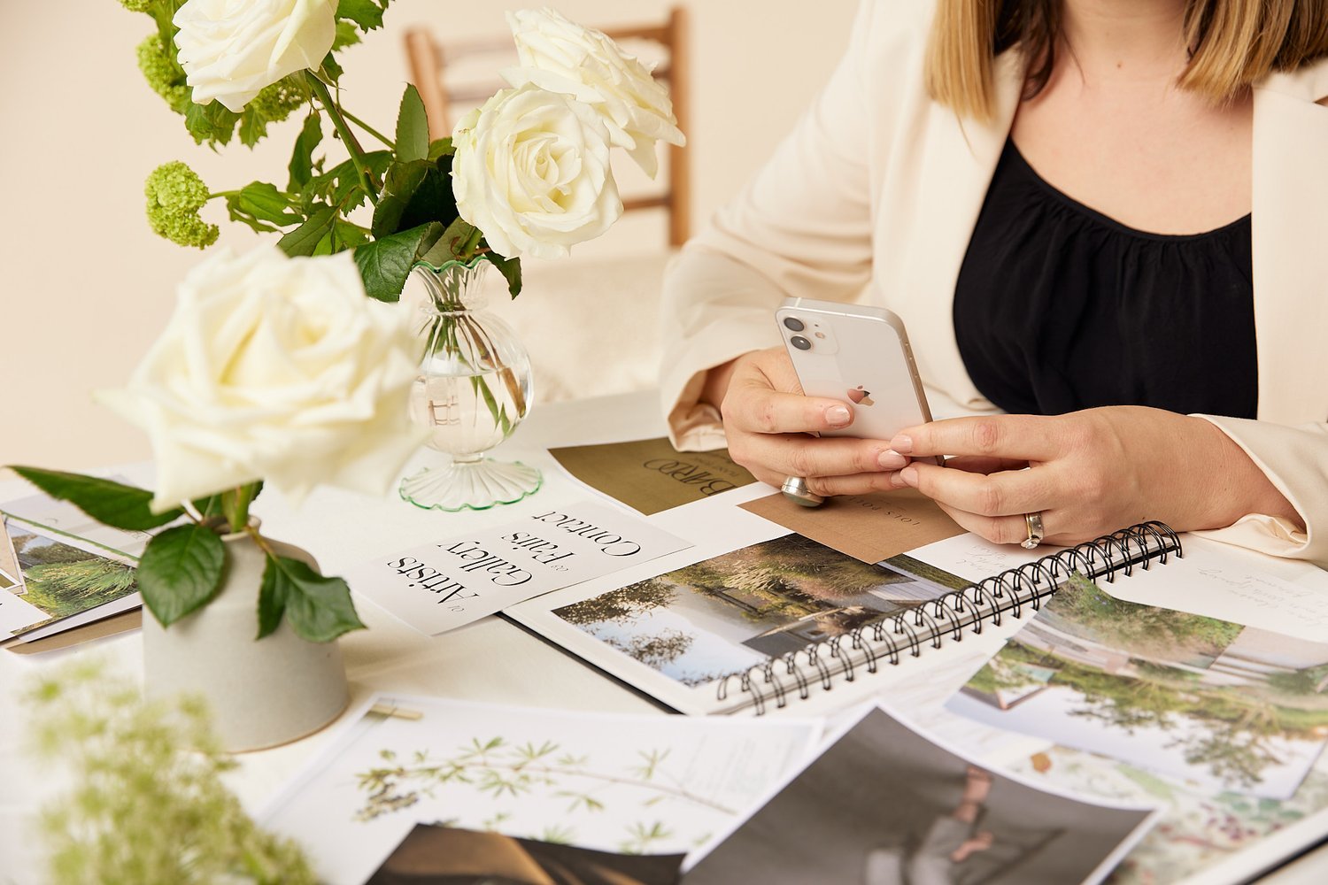 Woman using a guide to optimise images on a website for SEO & user experience by Wildings website design studio in Devon