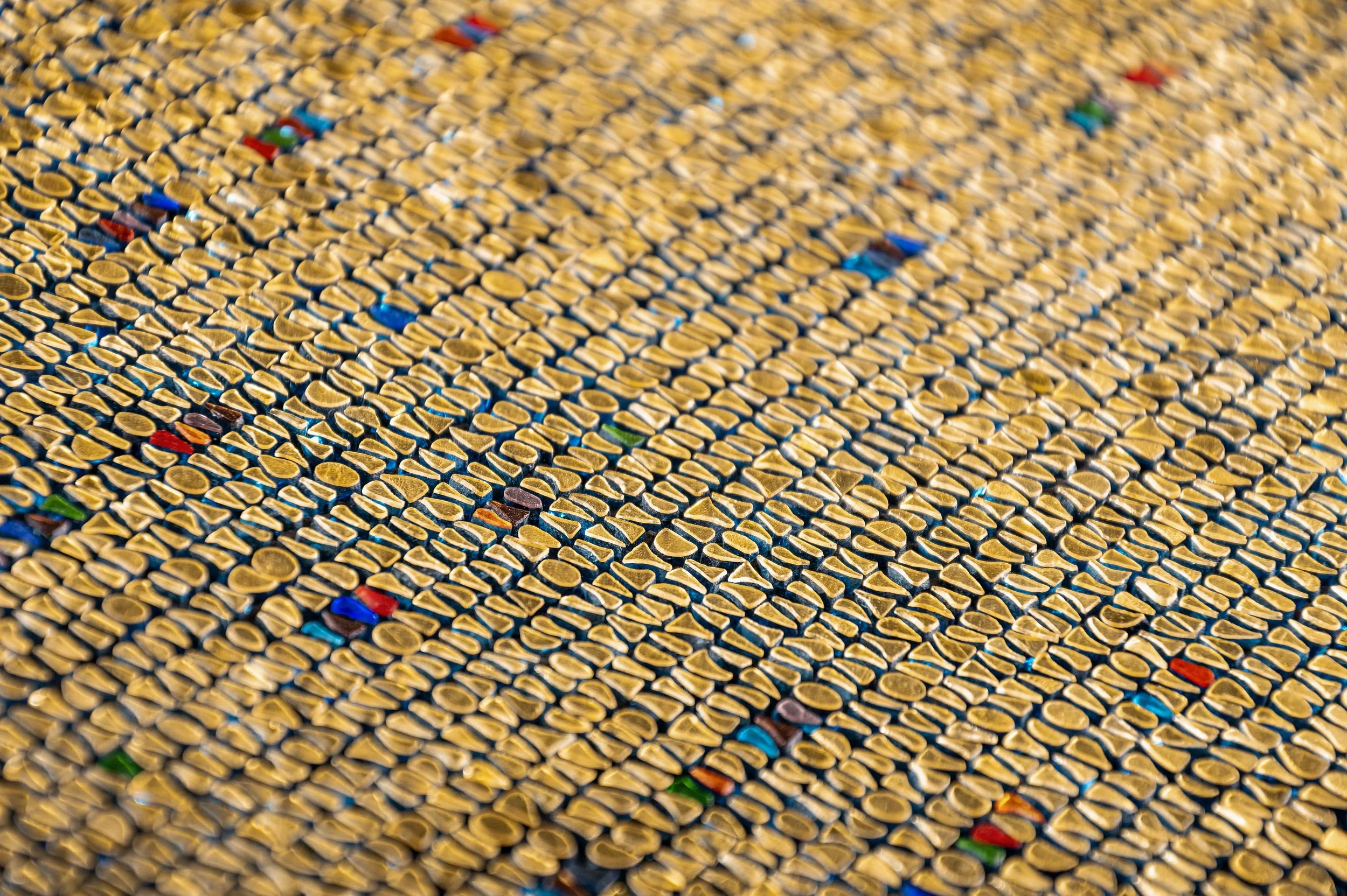 Aurum Lucens - Mixte media mosaic artist Nathalie Vin - detail - SMALL.jpg