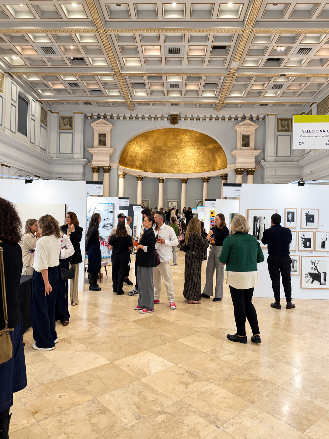 Golden gallery dome over marble floor.png