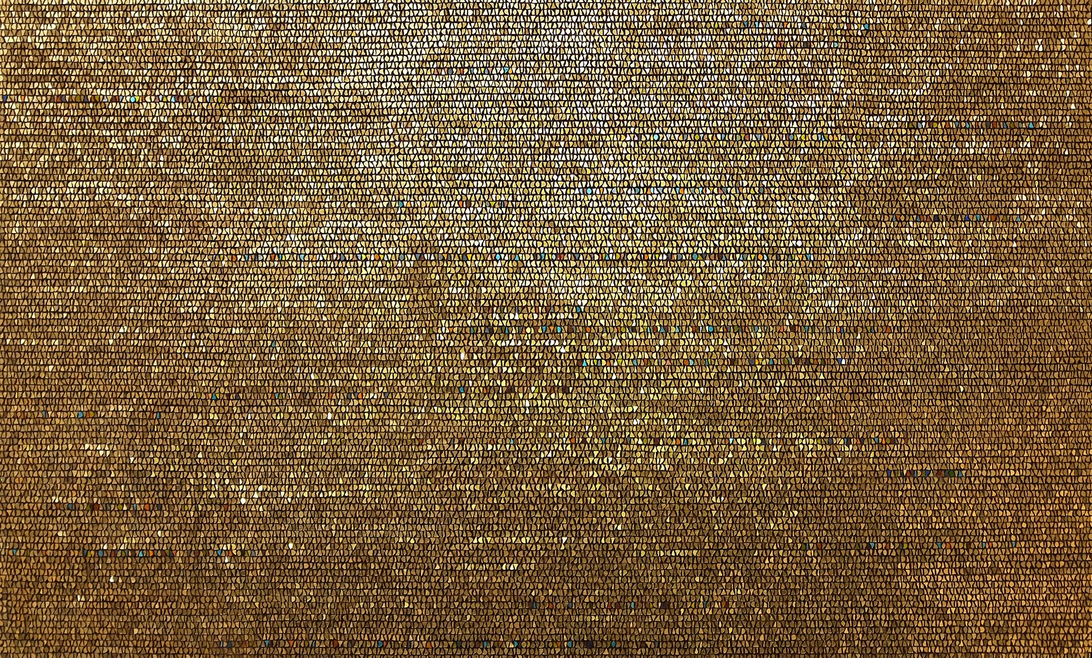 24K handmade gold tiles - Let there be light - pre bing bang