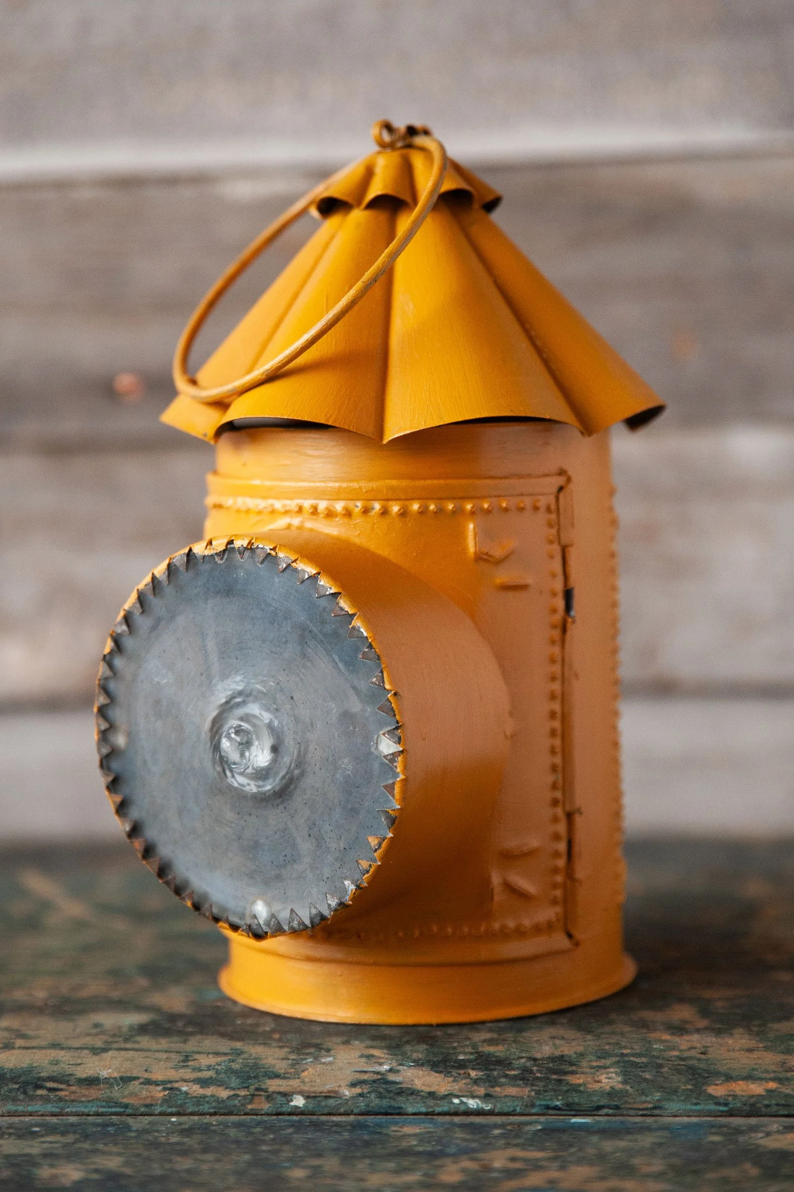 Punched Tin Bulls-Eye Hand Lantern