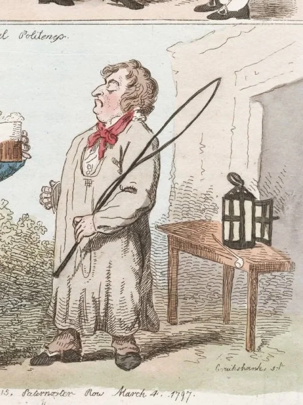 Detail, "Provincial Wit", Isaac Cruikshank, London, 1797. Lewis Walpole Library, Call # 797.03.04.03.