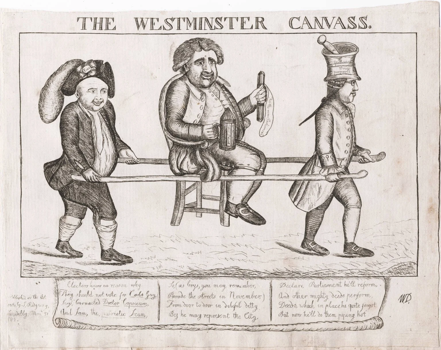 "The Westminster Canvass", 1784, London. By William Dent. Lewis Walpole Library, #947465