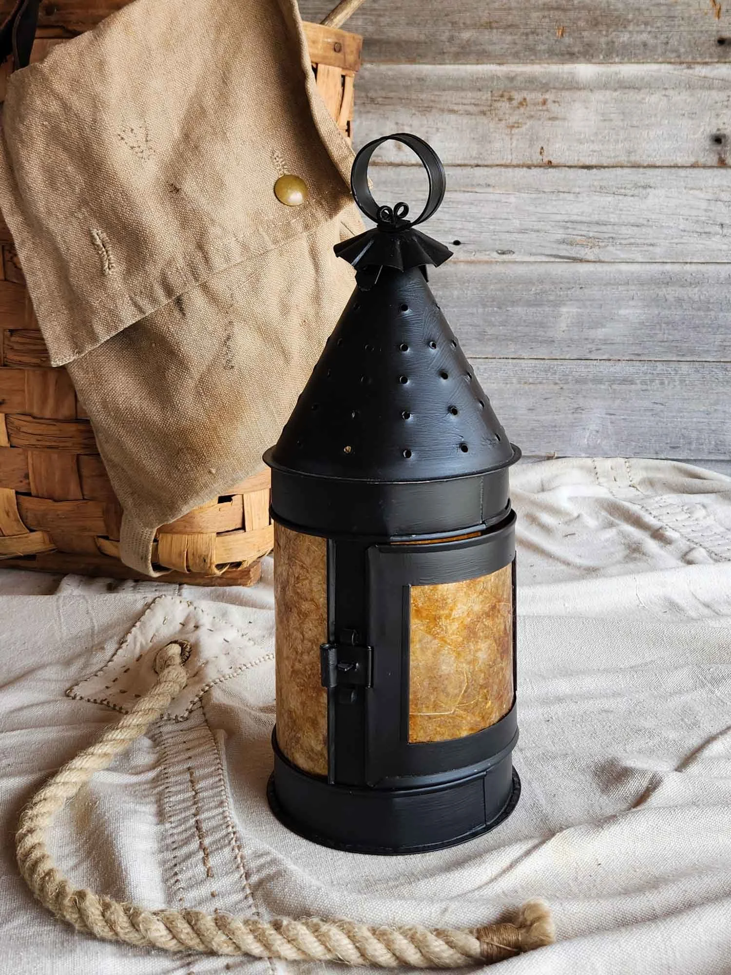 Hanging French Lantern - Black