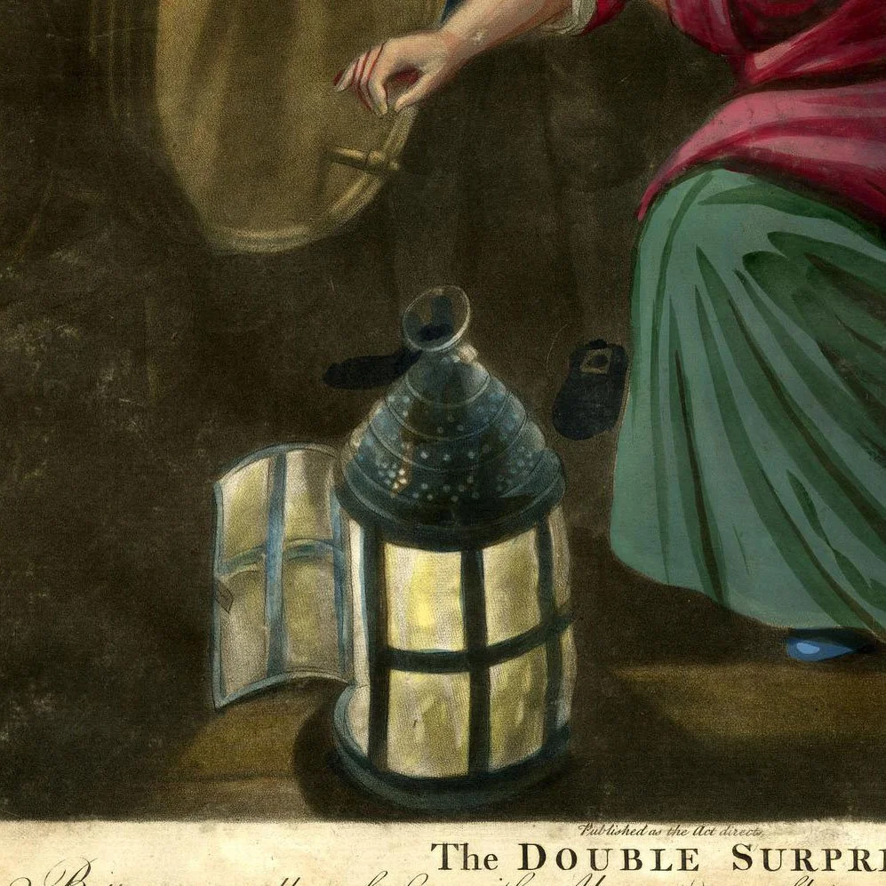 Detail, "The Double Surprise", after Gerard Dou, 1770, British Museum, #1935,0522.1.116.