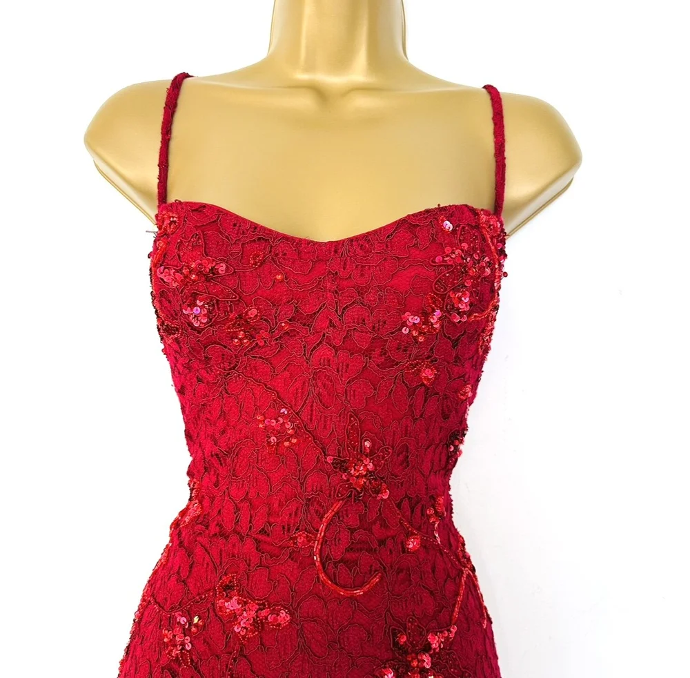 karen millen red sequin dress Karen Millen Tailored Sequin Tweed Embellished Mini Dress in Red