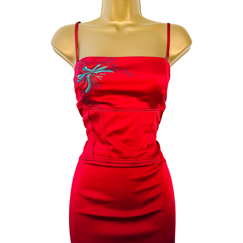 karen millen red embroidered dress Rose Gold Embroidered Maxi Dress