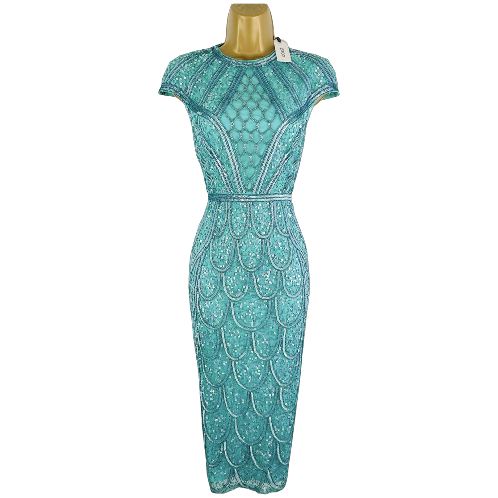 jet set club green dress Lesley Bottle Green Plunge-Neck Maxi Dress – Club L London main image 0
