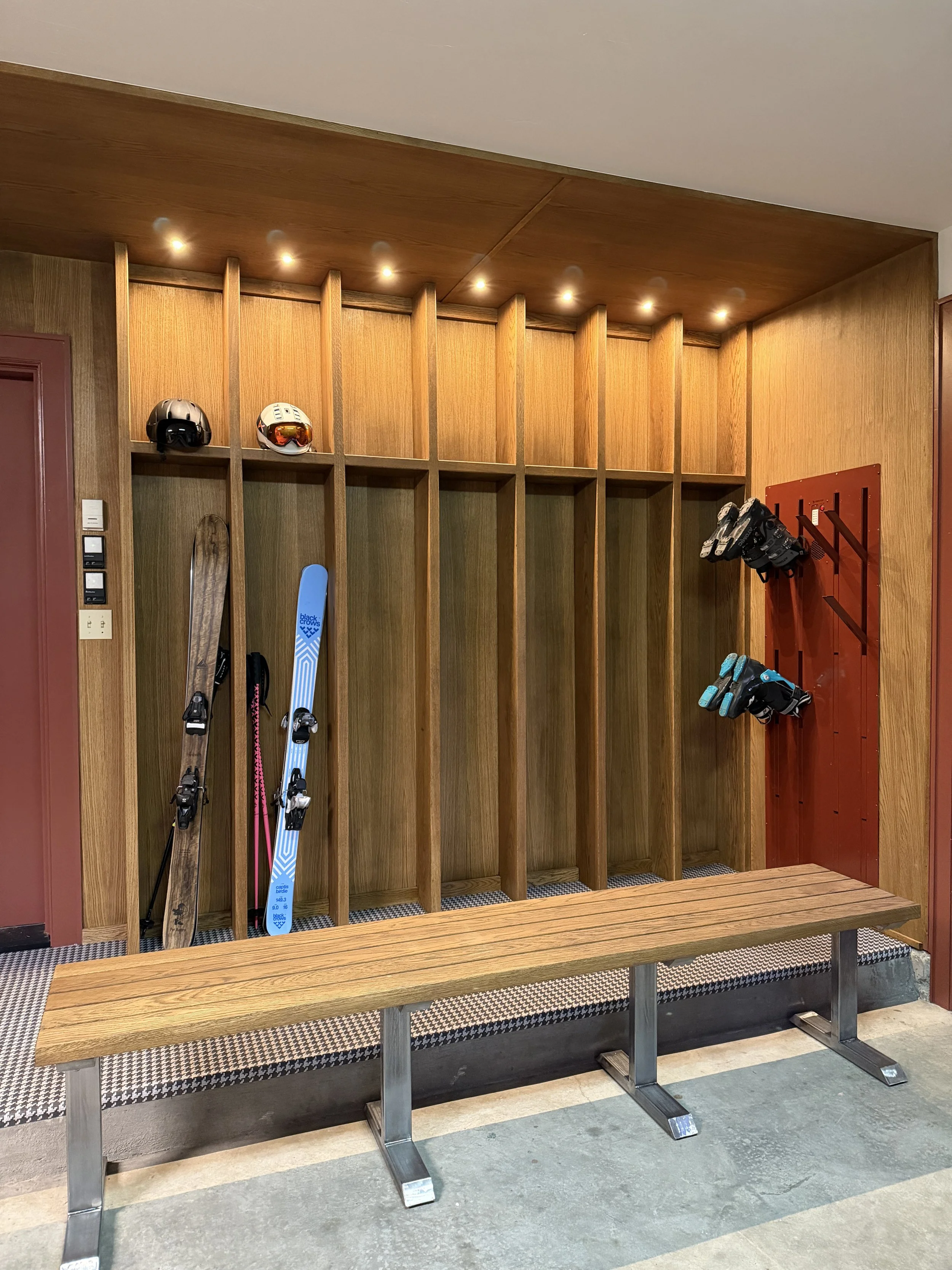 Ski Storage in Heated Garage