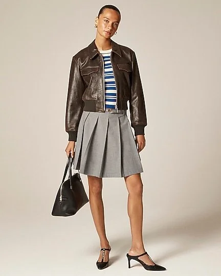 J.Crew Pleated Prep Skirt