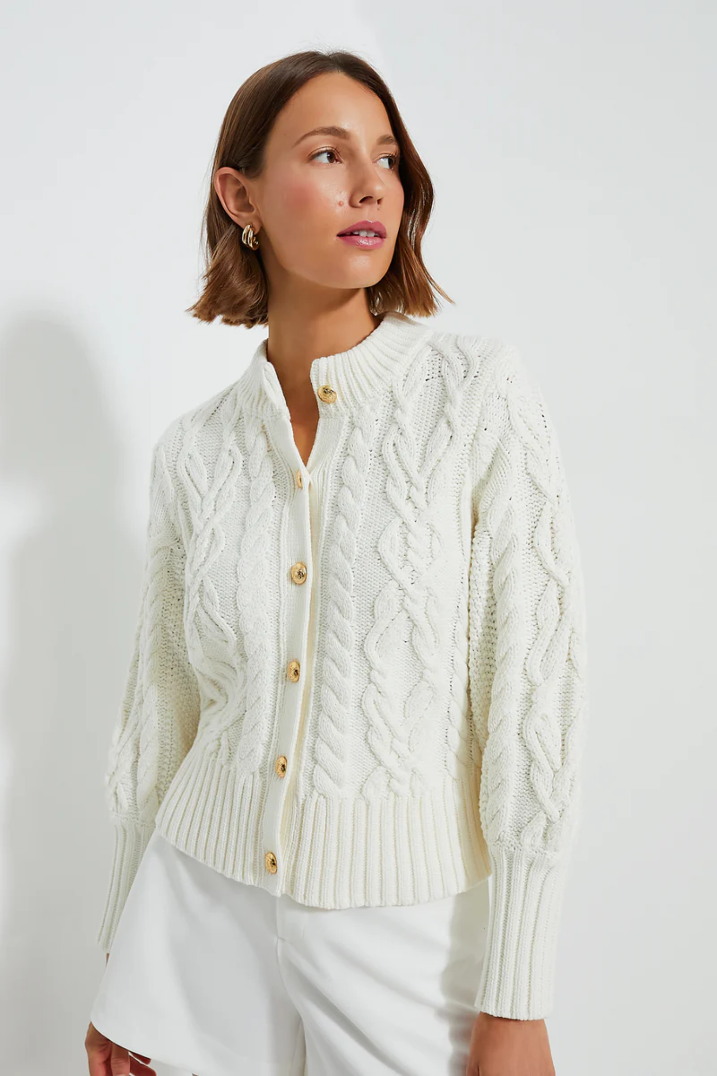Tuckernuck Ivory Cable Cardigan