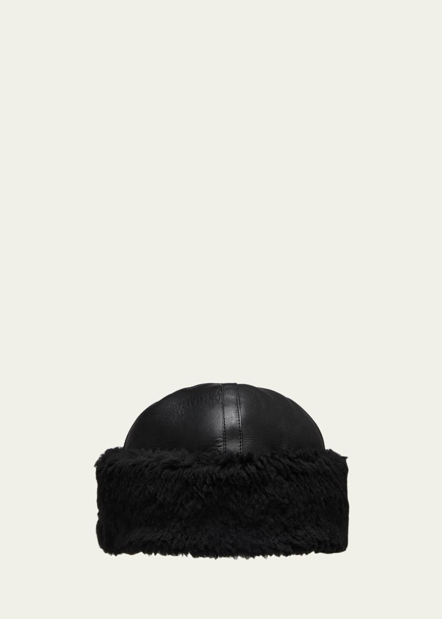 Toteme Leather Pillbox Hat
