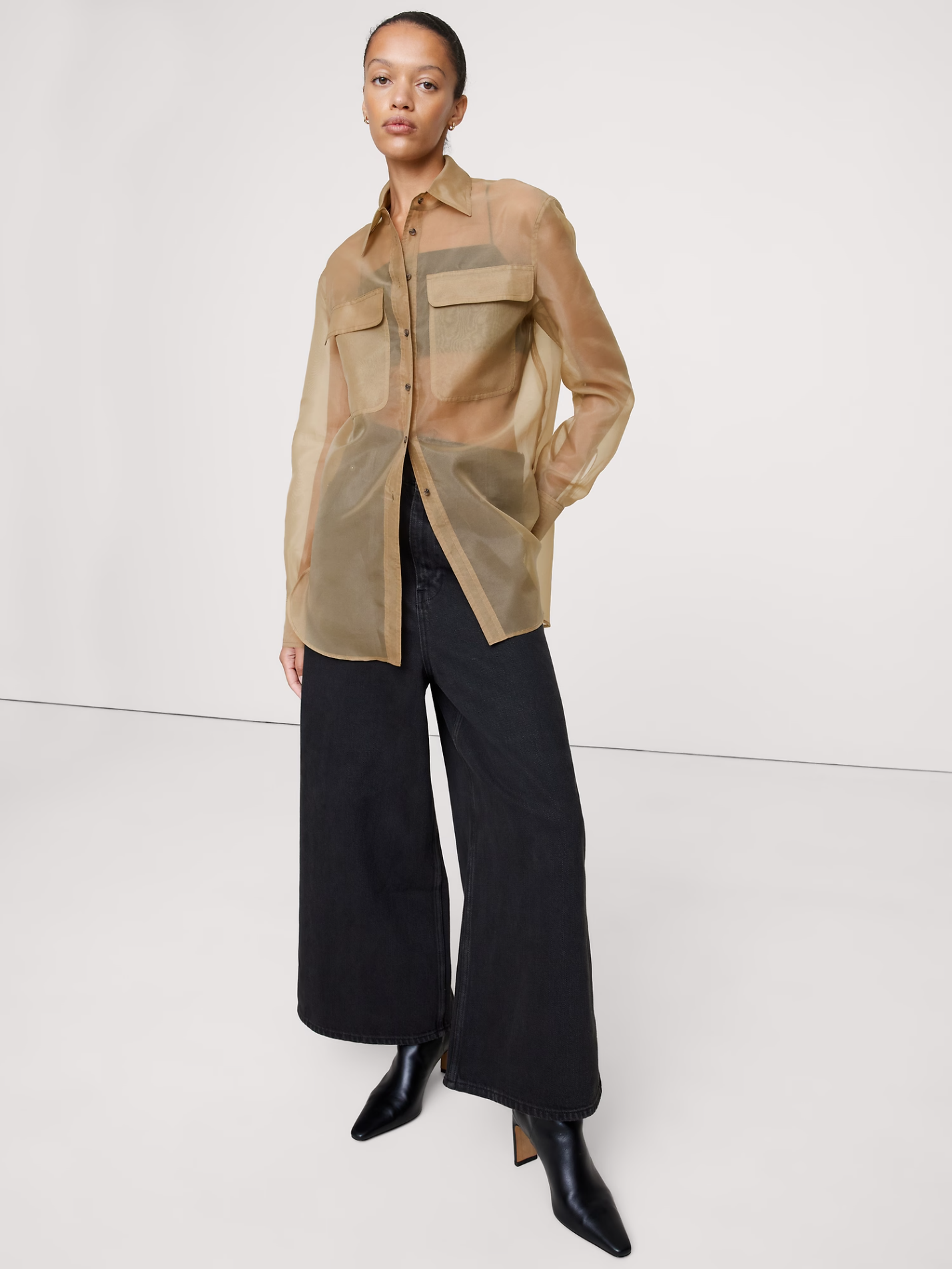 Organza Utility Shirt | Was: $160, Now: $104