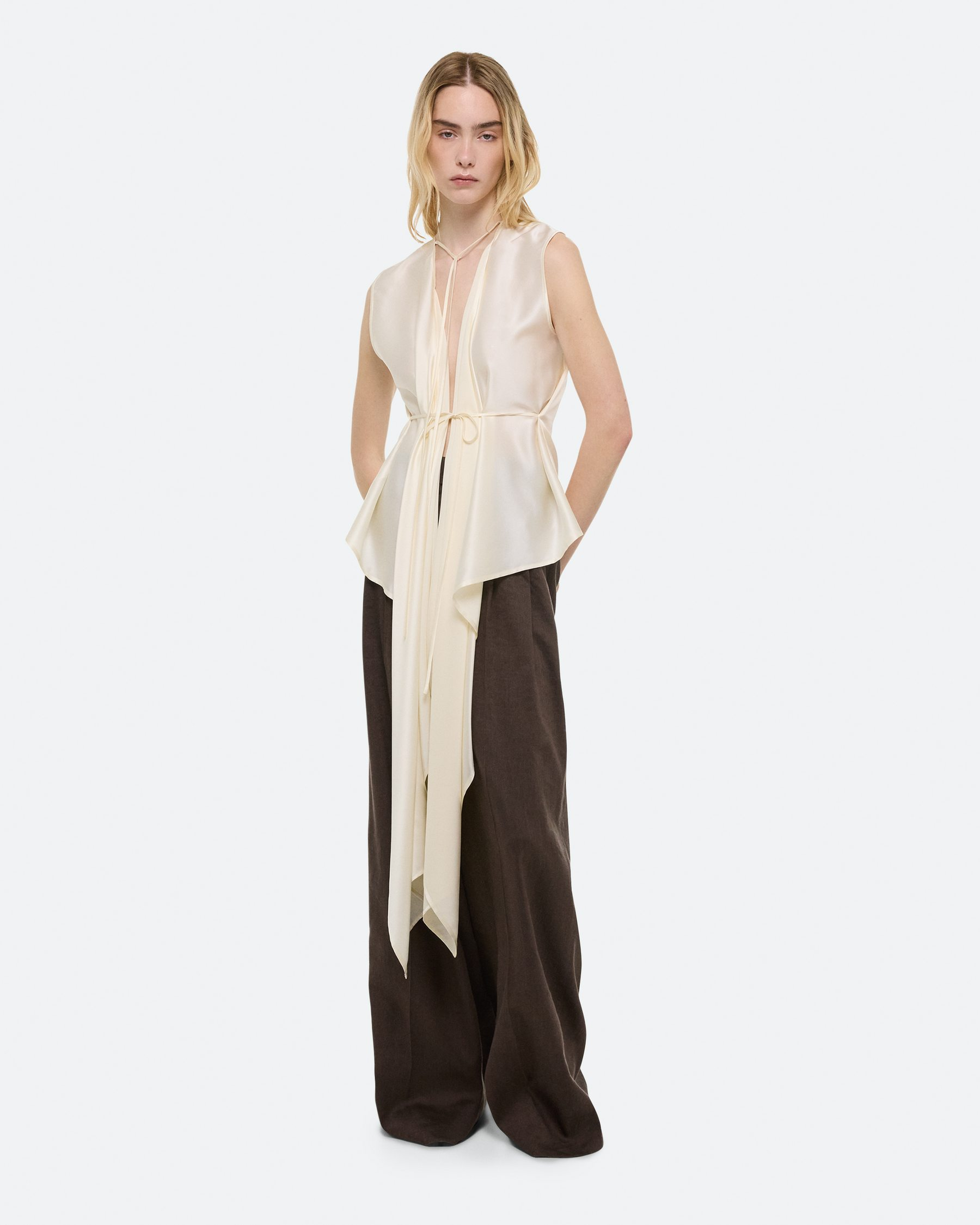 Helmut Lang Draped Scarf Top | $495
