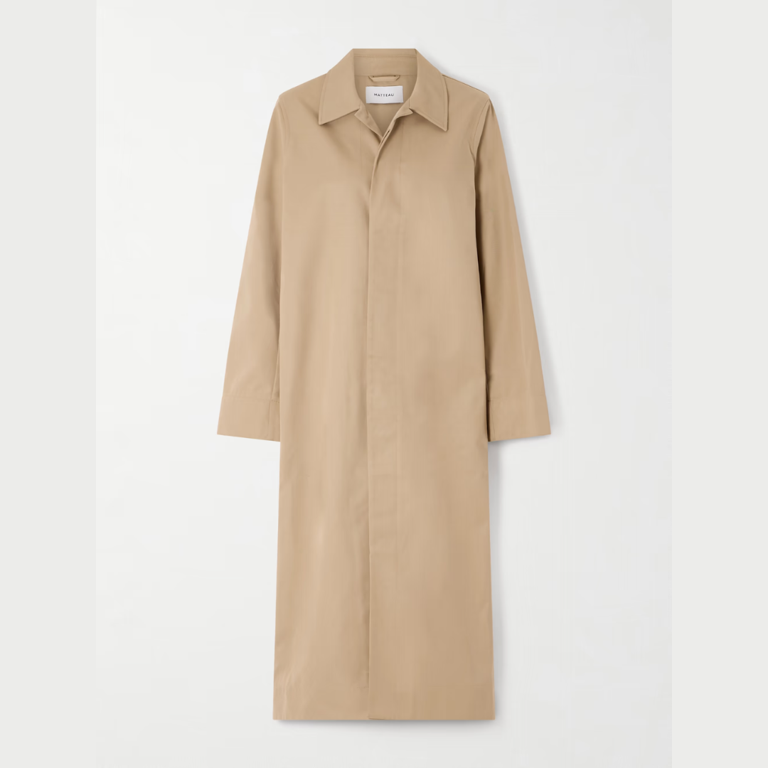 Matteau Long Macintosh Coat | $935