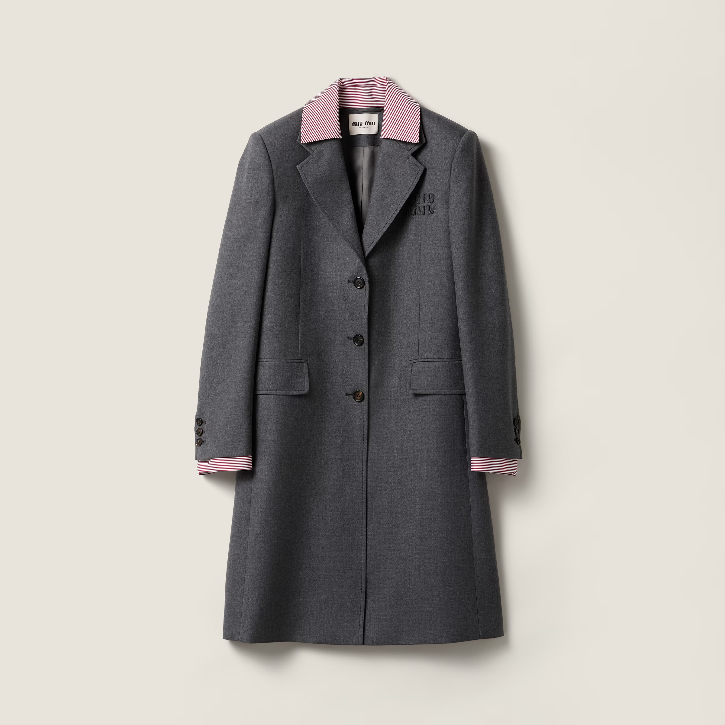 Miu Miu Single-Breasted Gabardine Coat | $5000