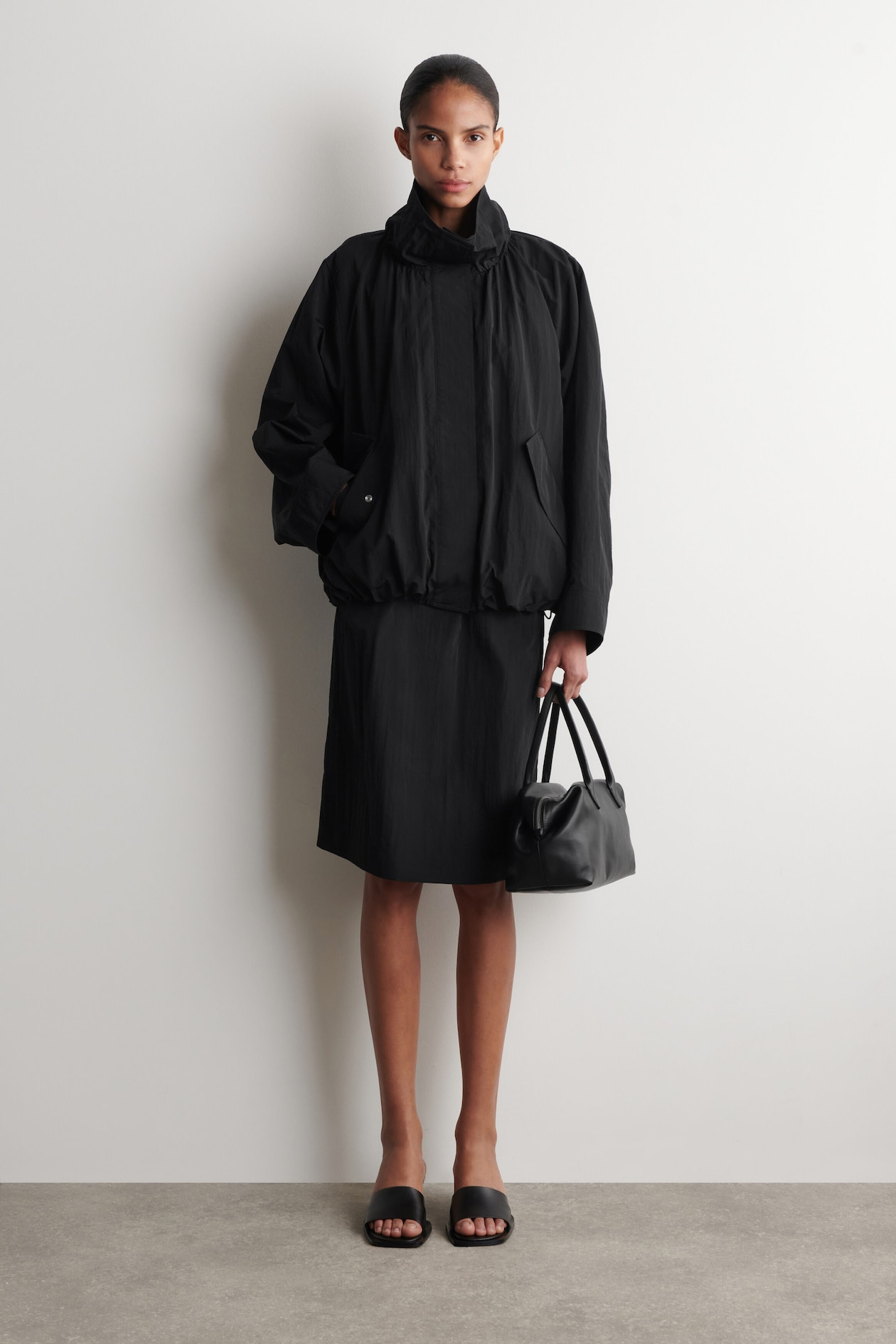 Cos Nylon Mock-Neck Jacket
